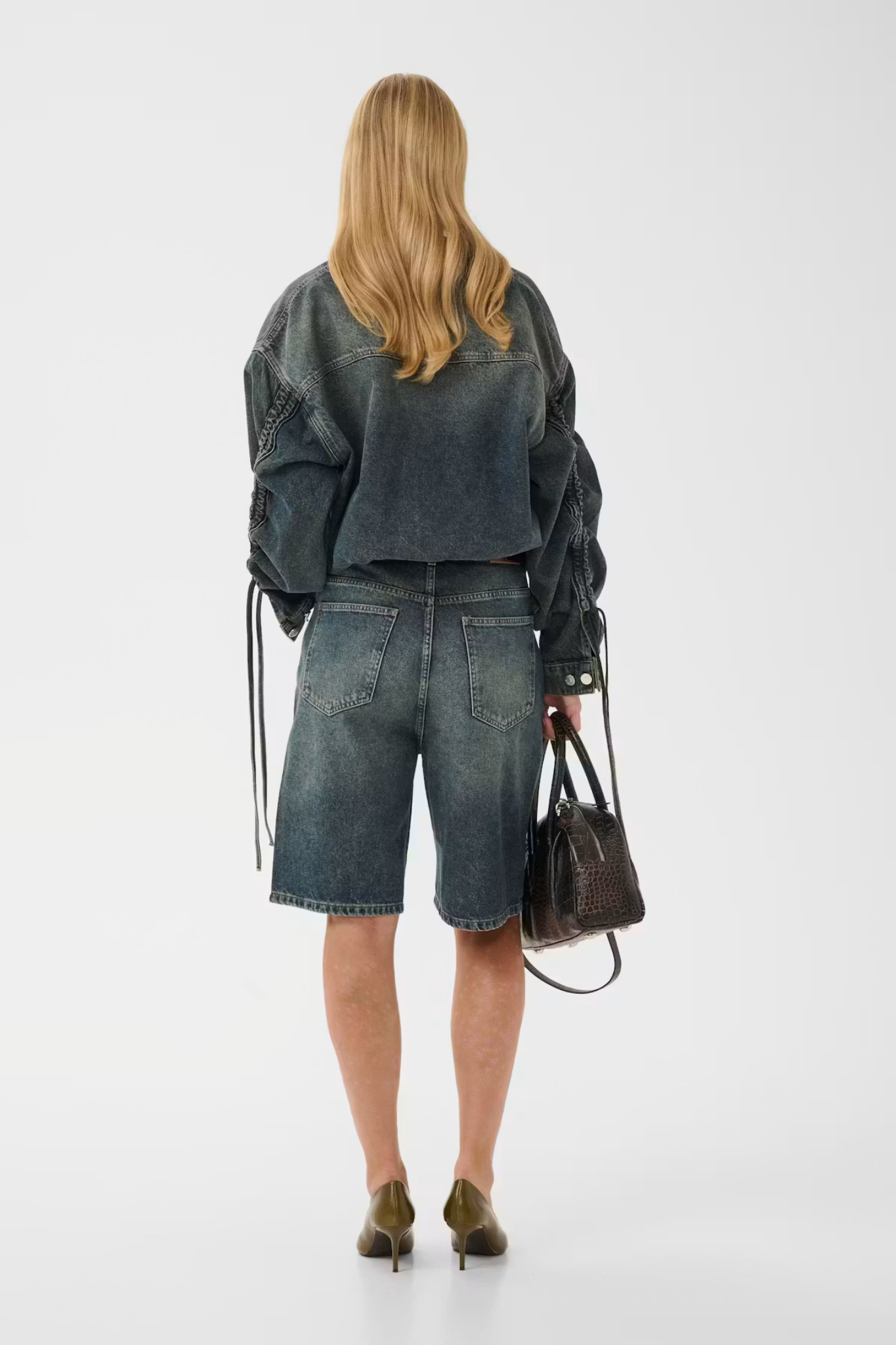 SUSARA SHIRT JACKET - BLUE/GREEN WASH