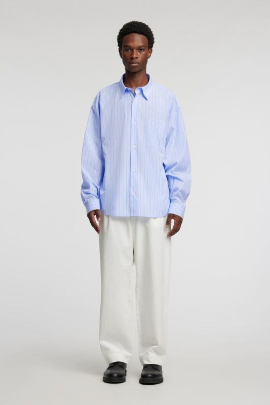 ANRVOLUND POPLIN SHIRT LONG SLEEVE - SKYWAY STRIPES