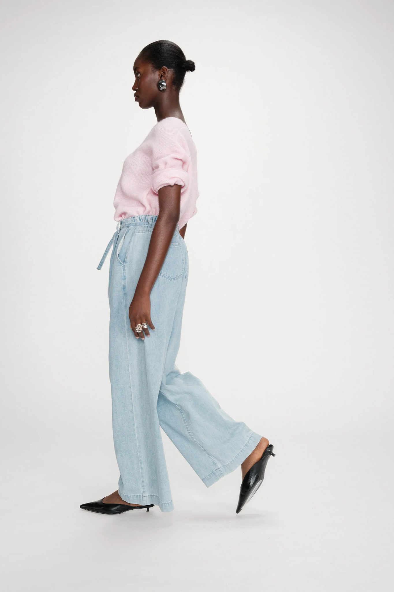 POMPON JEANS - SKY BLUE