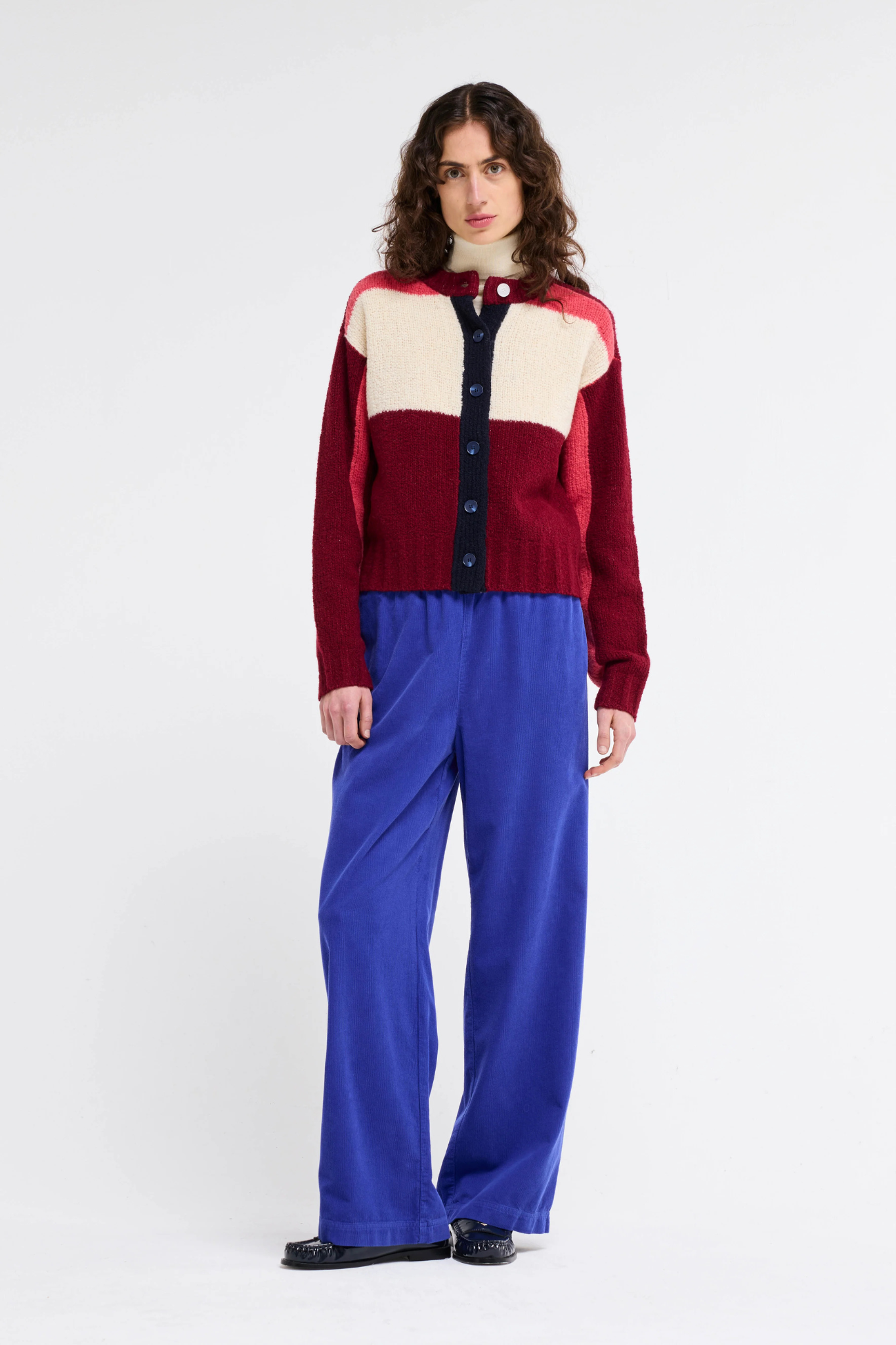 KRASNER CARDIGAN - BURGUNDY
