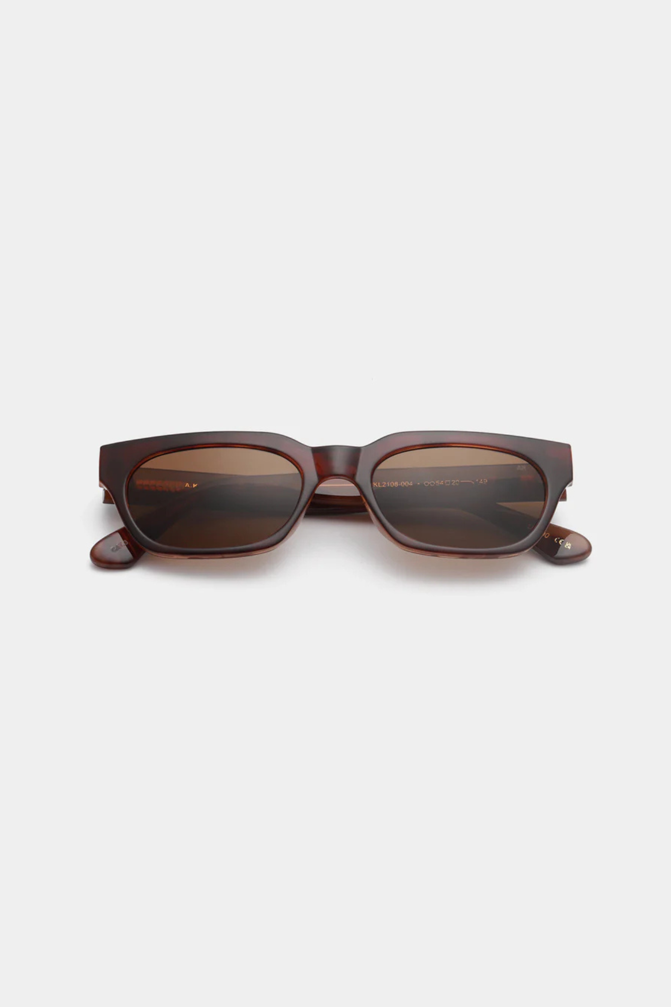 A. Kjaerbede bror sunglasses in brown/demi light brown transparent. Front view