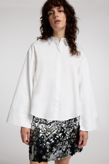 SLFJODY LS PEARL BUTTON SHIRT - BRIGHT WHITE