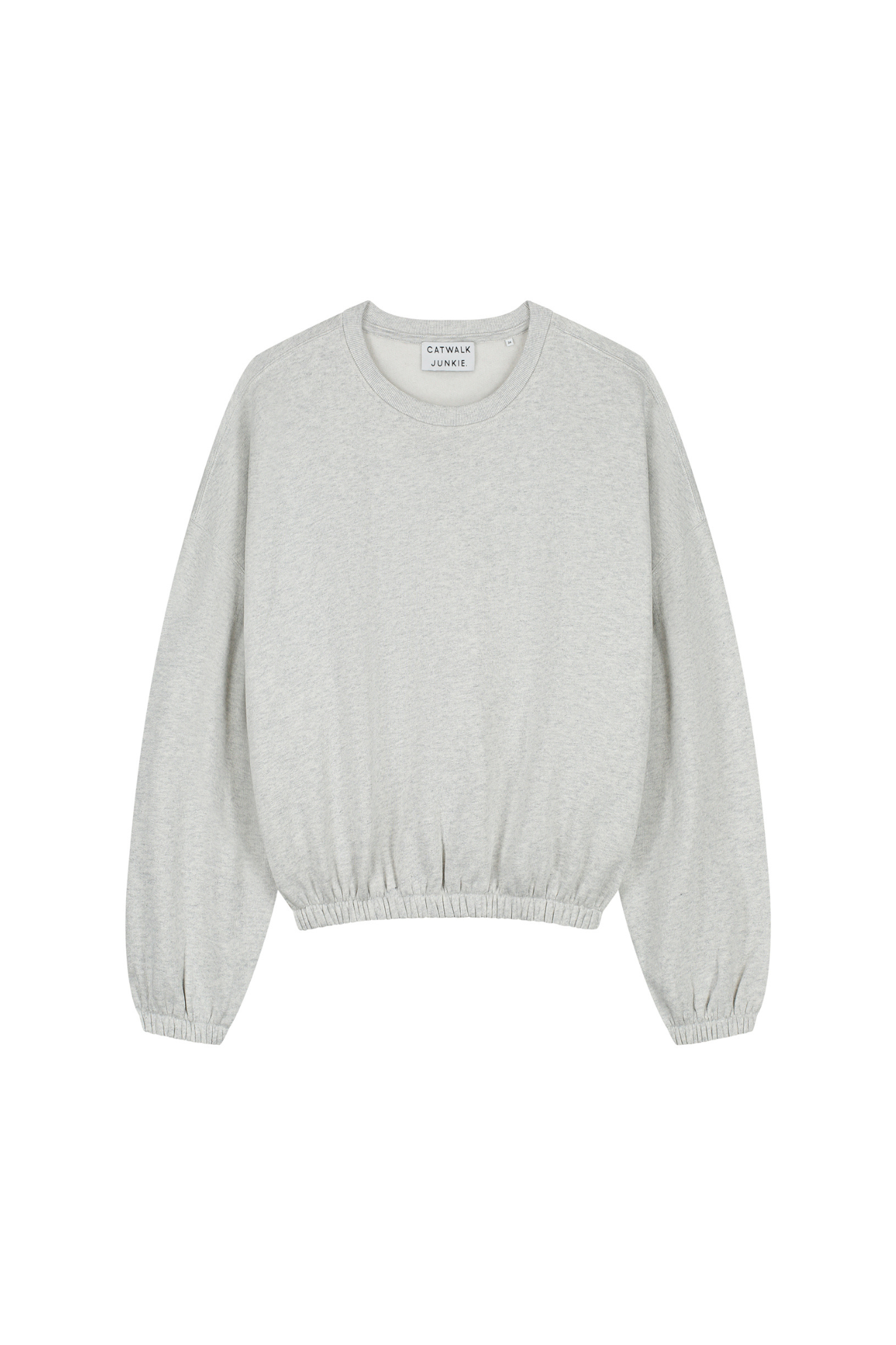 OVERSIZED GRAPIC SWEATER - LIGHT GREY MELANGE