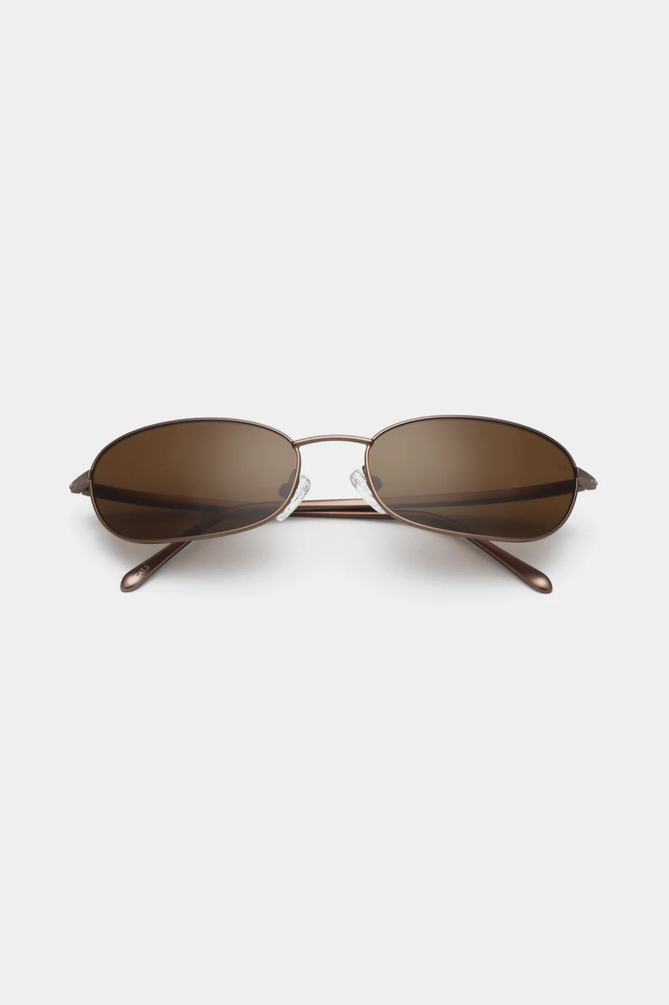 A. Kjaerbede jack sunglasses in matte brown. Front view