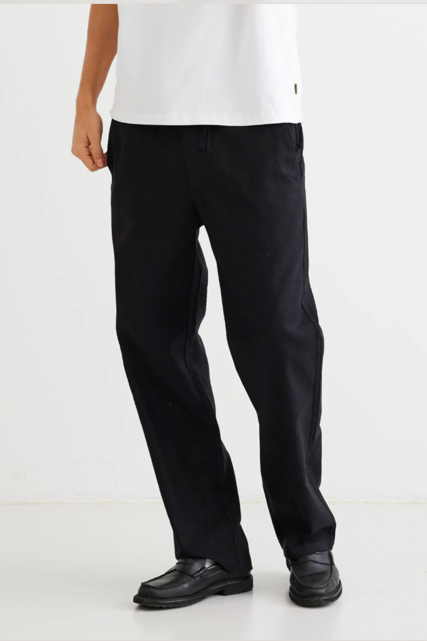 BEIK LINEN PANTS - BLACK