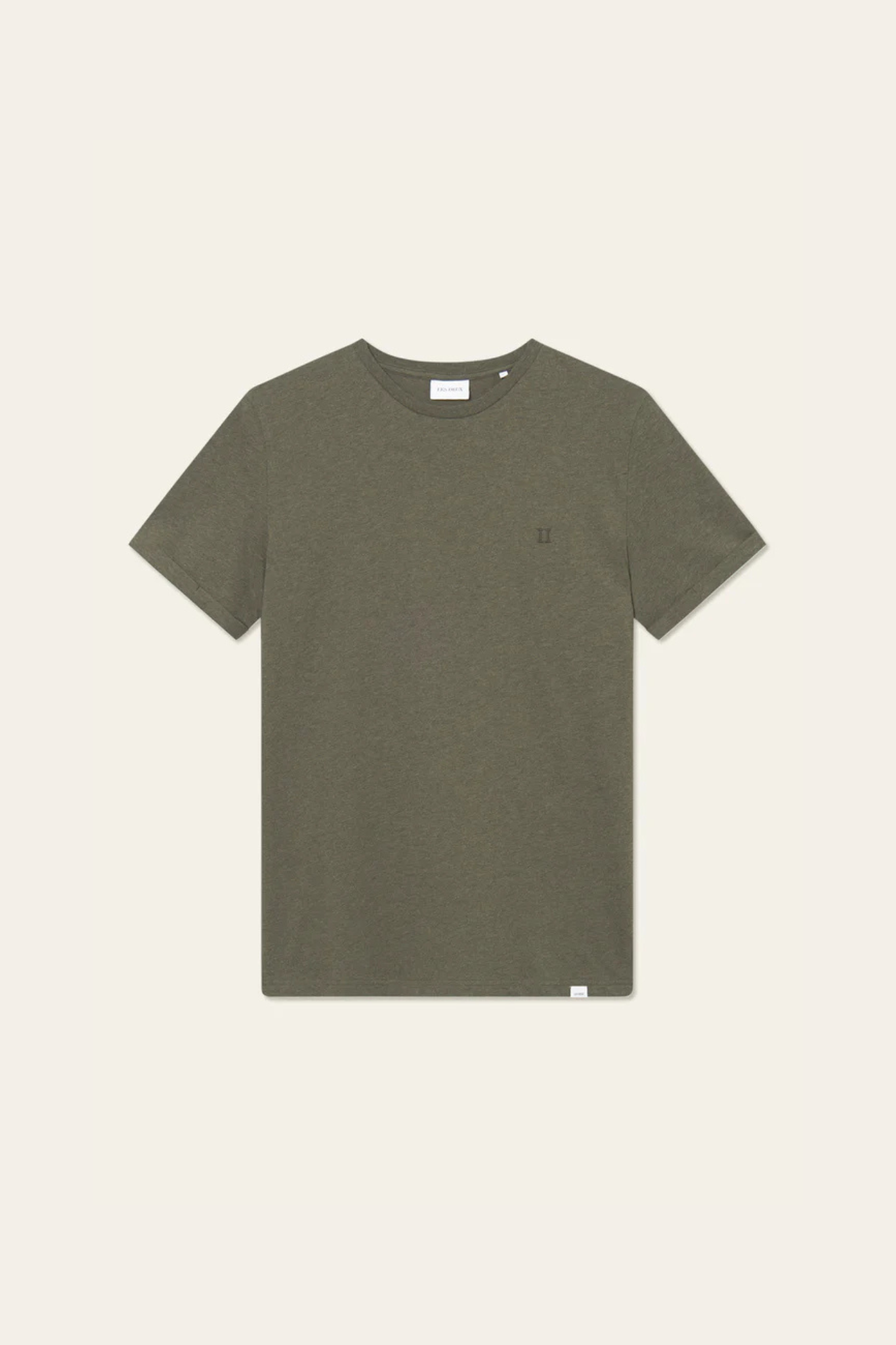 Les Deux norregaard t-shirt in forest green. Front flatlay view