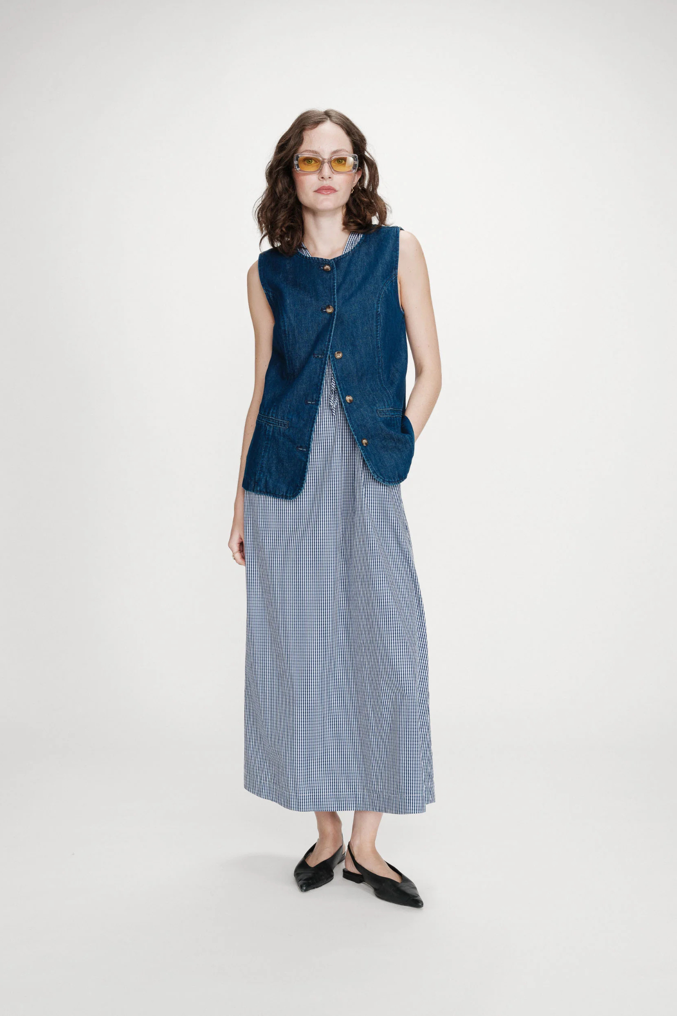 VALLON  VEST - MEDIUM BLUE