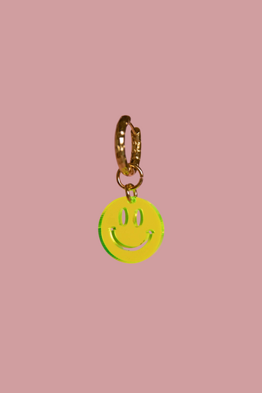 AJ PLEXI HOOP - SMILEY FLUO GREEN