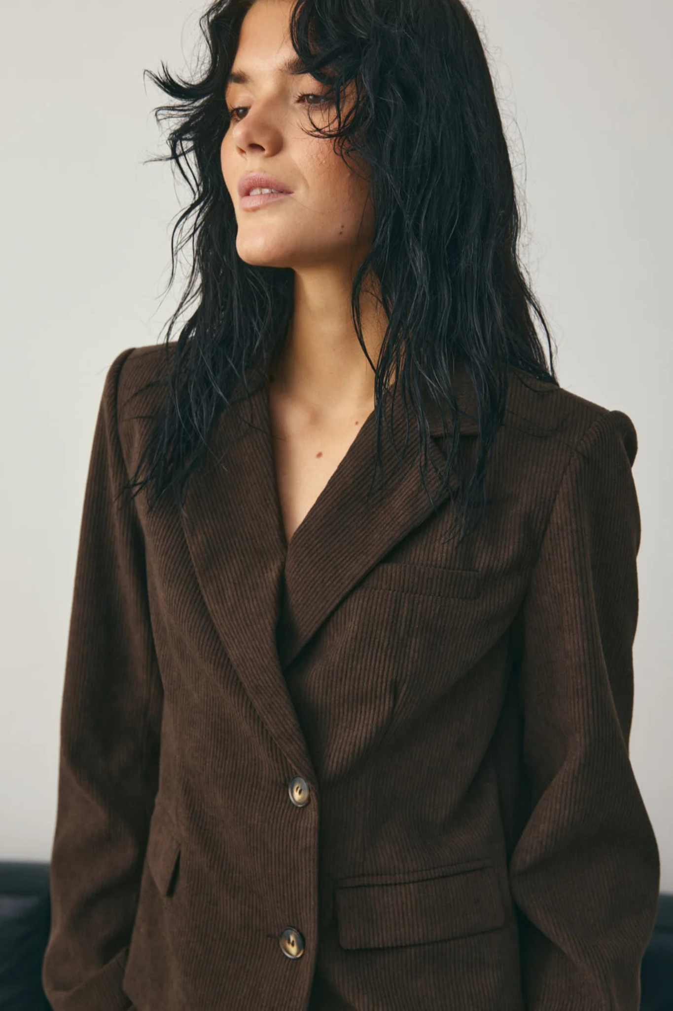 LAUR BLAZER - CHOCOLATE