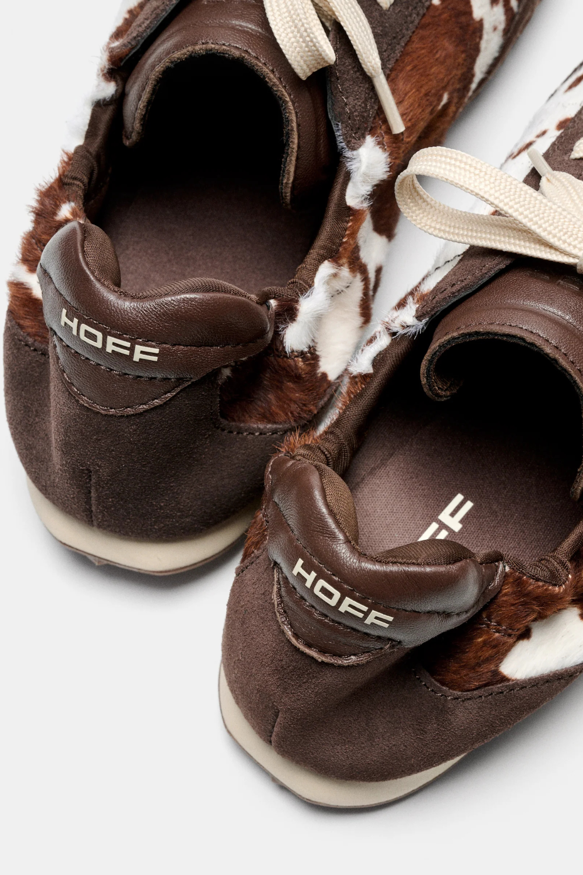 BRIDGE COW PRINT WOMEN SNEAKERS - BROWN