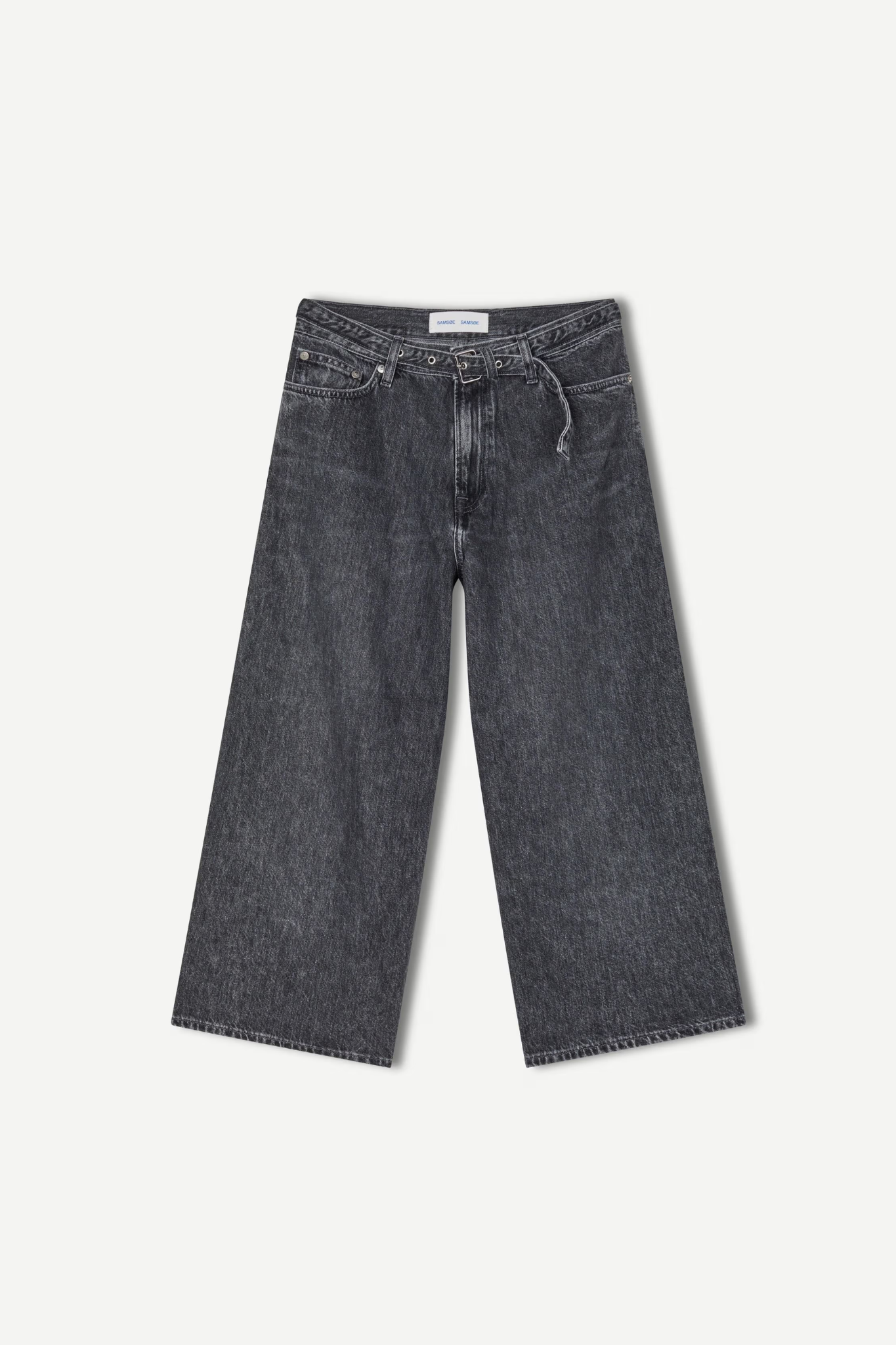 HARPER CULOTTE BELT JEANS - GREY CLOUD