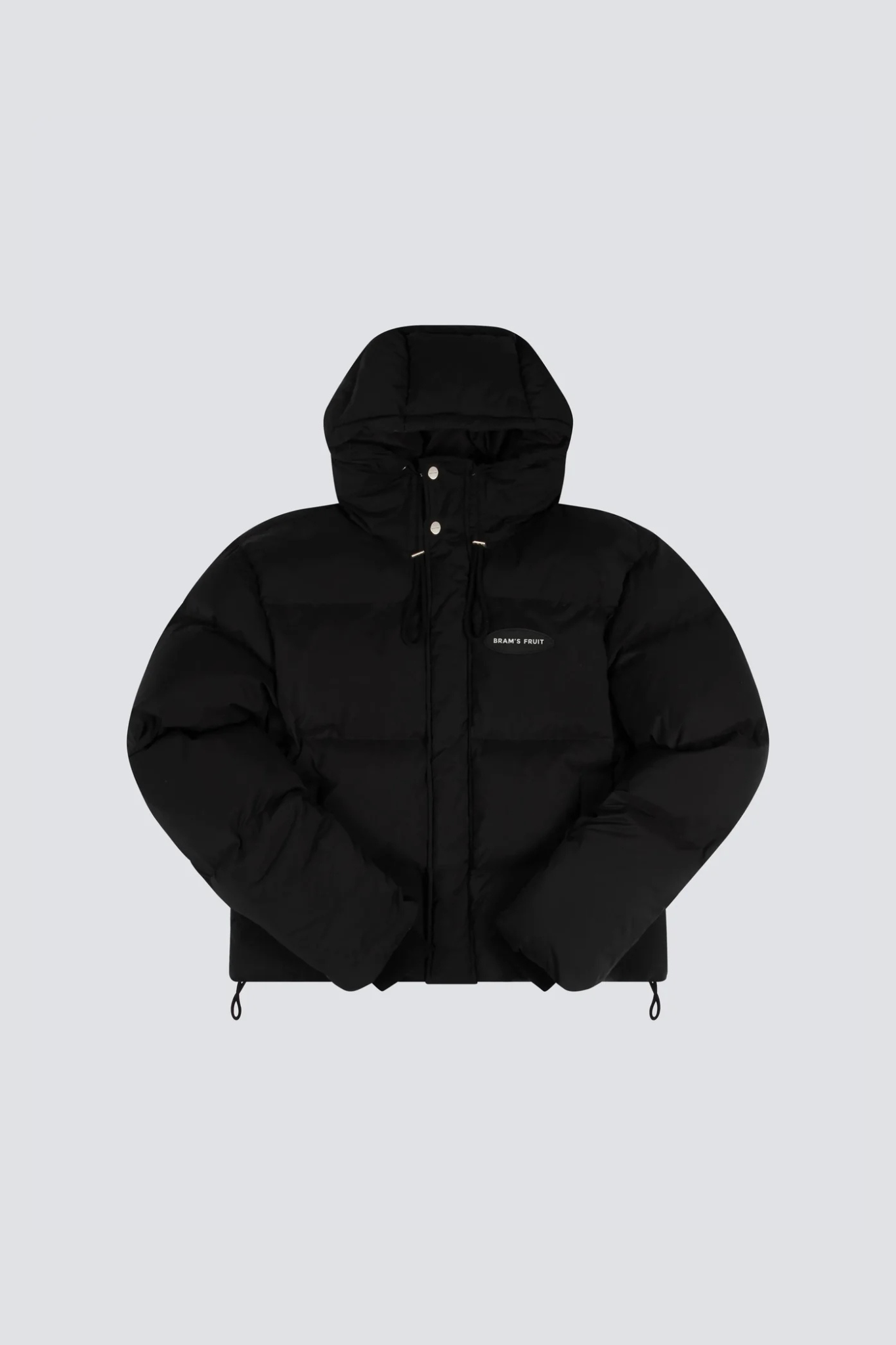 HOODED PUFFER JACKET - BLACK