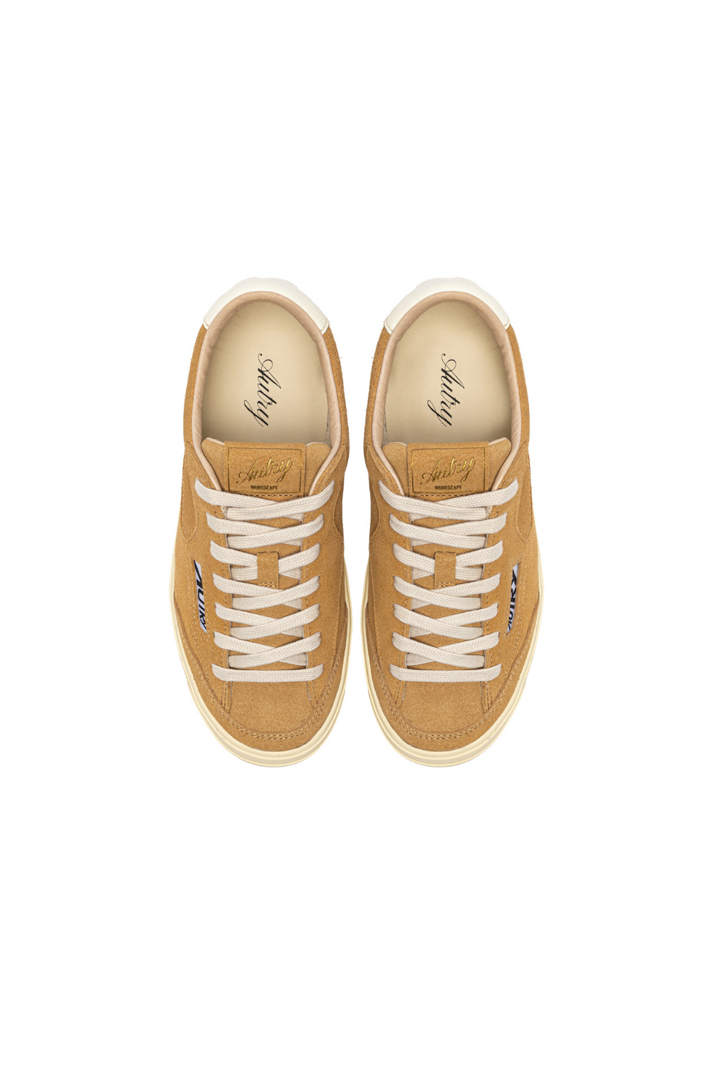 WINDSCAPE LOW SNEAKERS IN COPPER BROWN AND MARSHMALLOW SUEDE