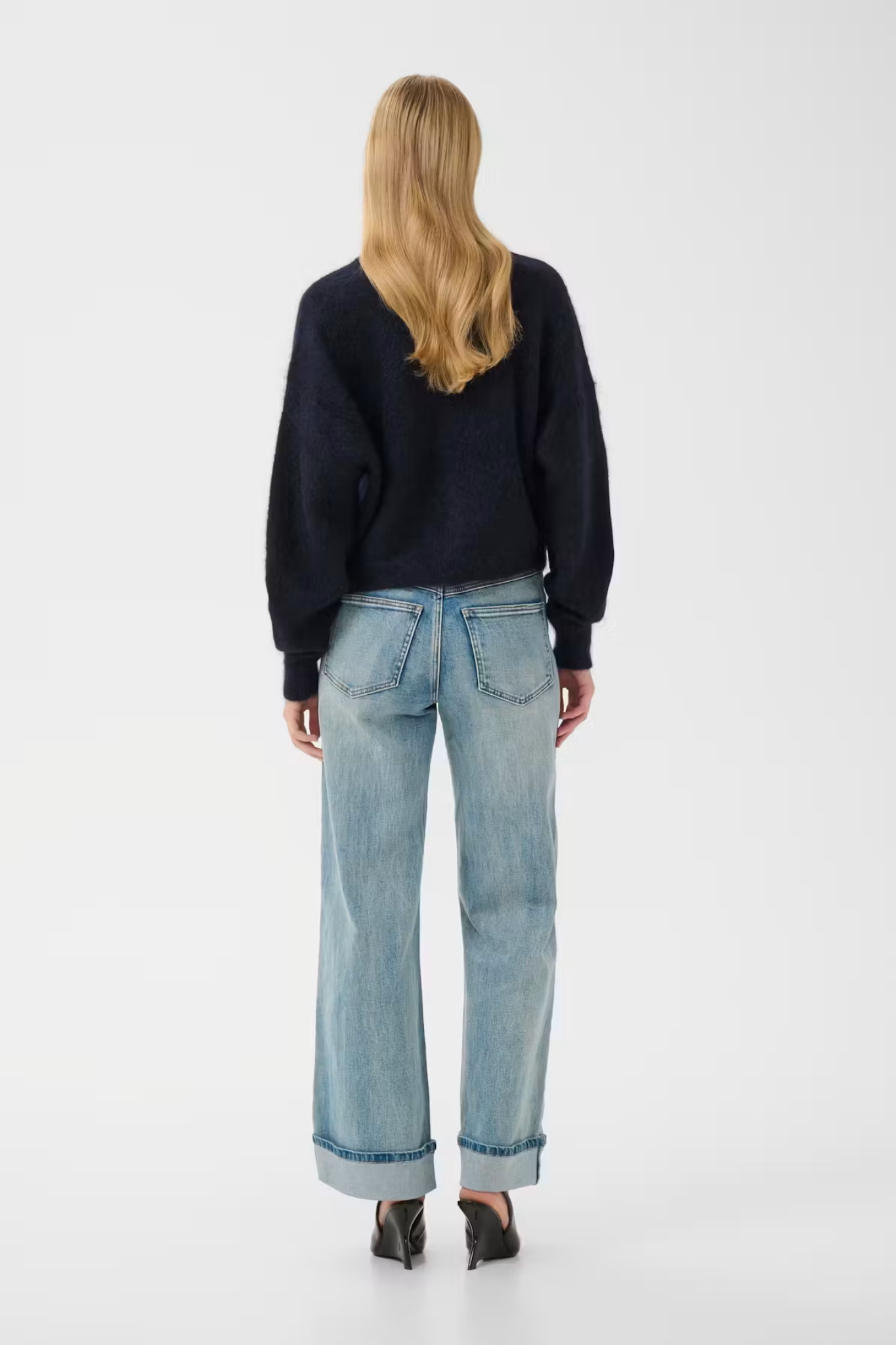 DEBBIE V CARDIGAN - NAVY MELANGE