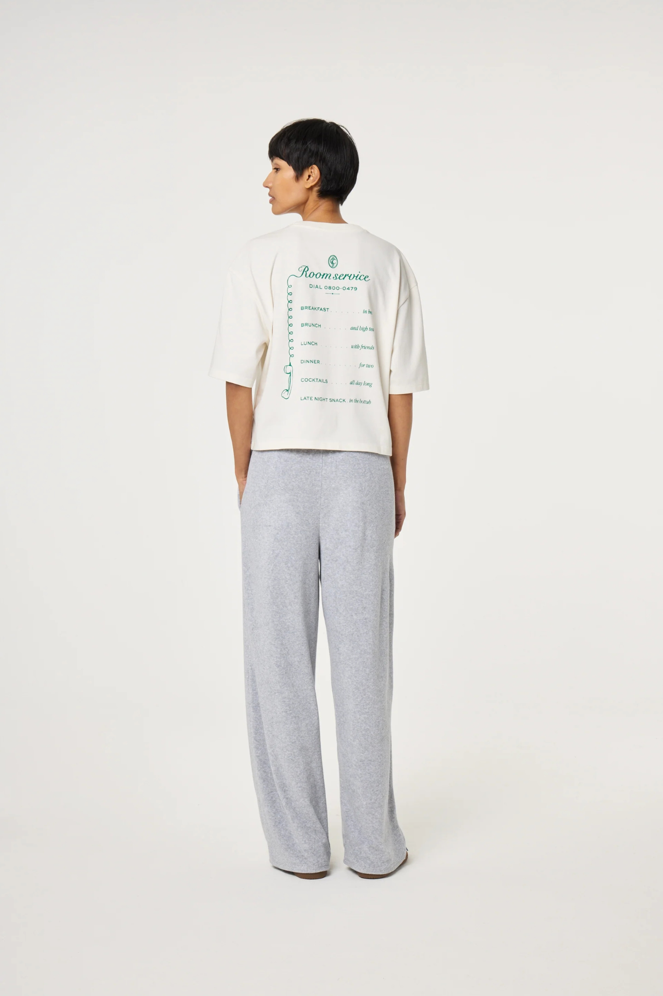 BENJA T-SHIRT - COSY WHITE/GREEN