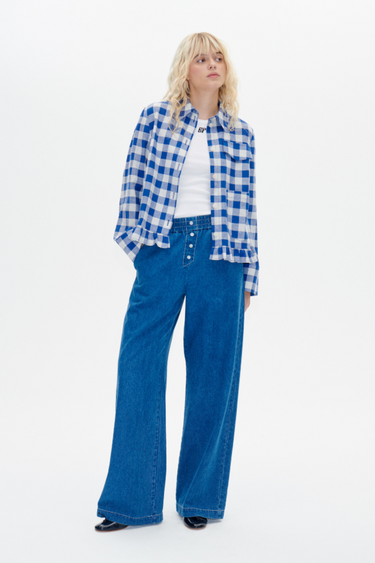 MILUNA SHIRT - BLUE SAILOR CHECK