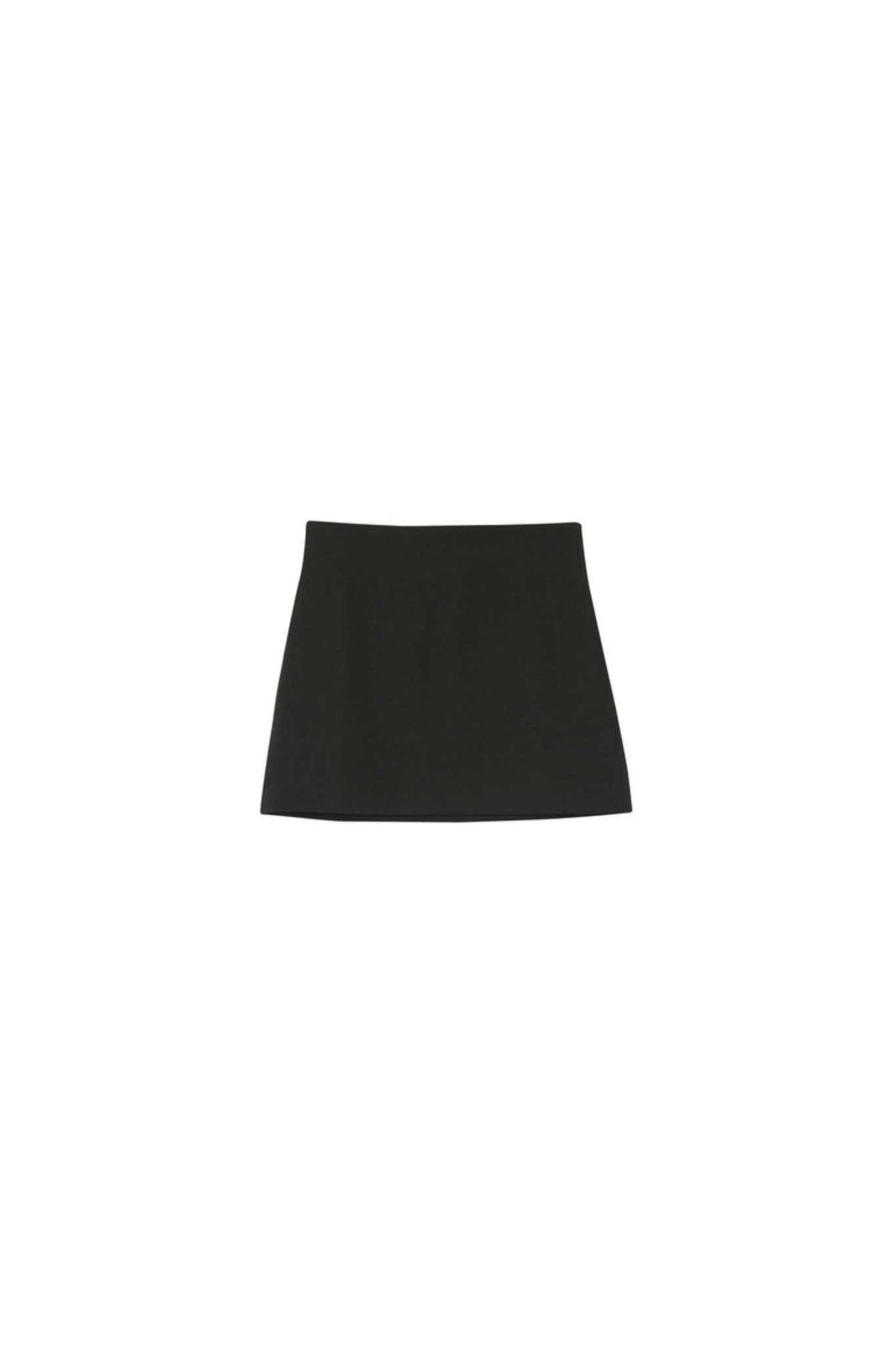 Grace & Mila pekin mini skirt in black. Front flatlay view