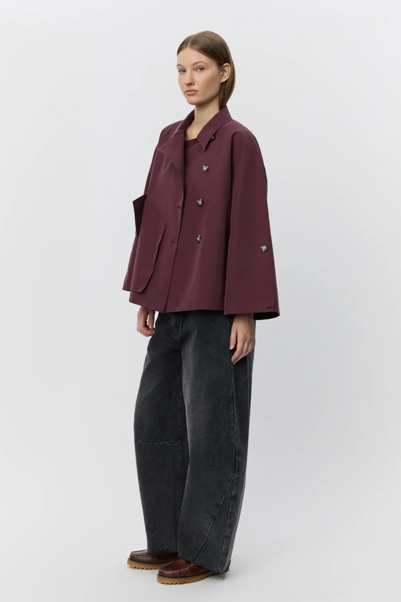 AGATHA JACKET - BURGUNDY