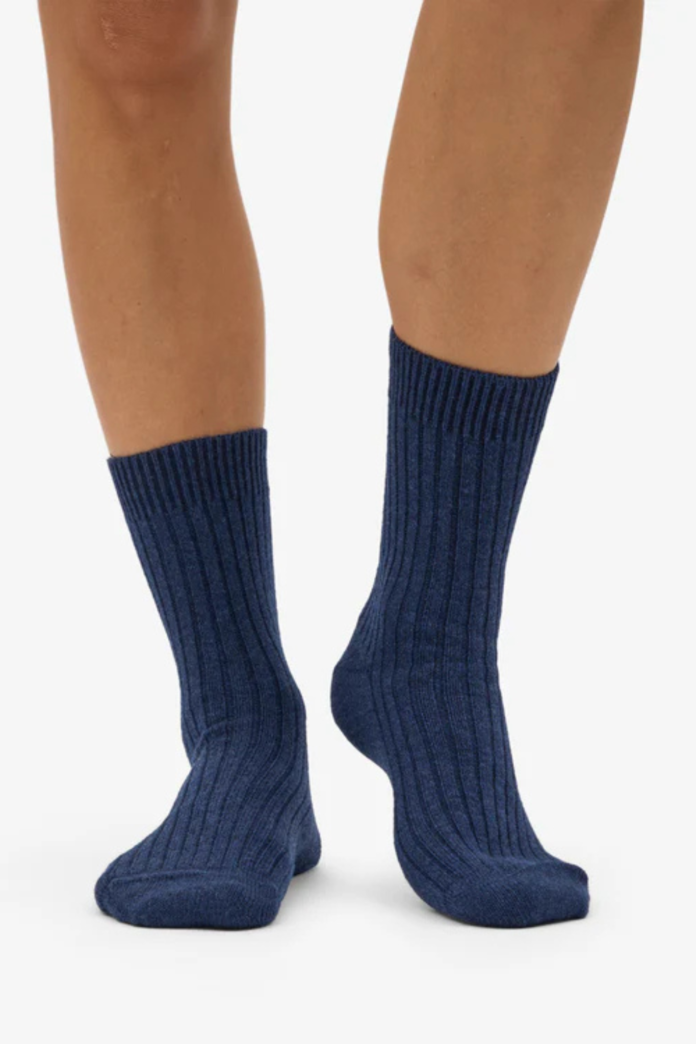 MERINO WOOL BLEND SOCK - MARINE BLUE