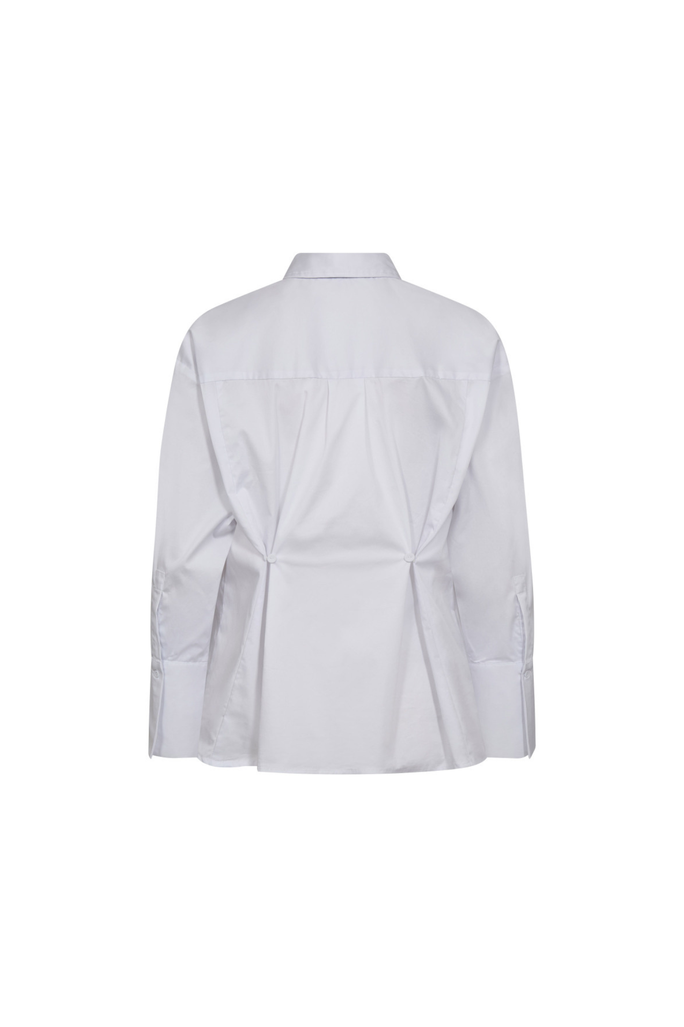 POPPY BUTTON WAIST SHIRT - WHITE