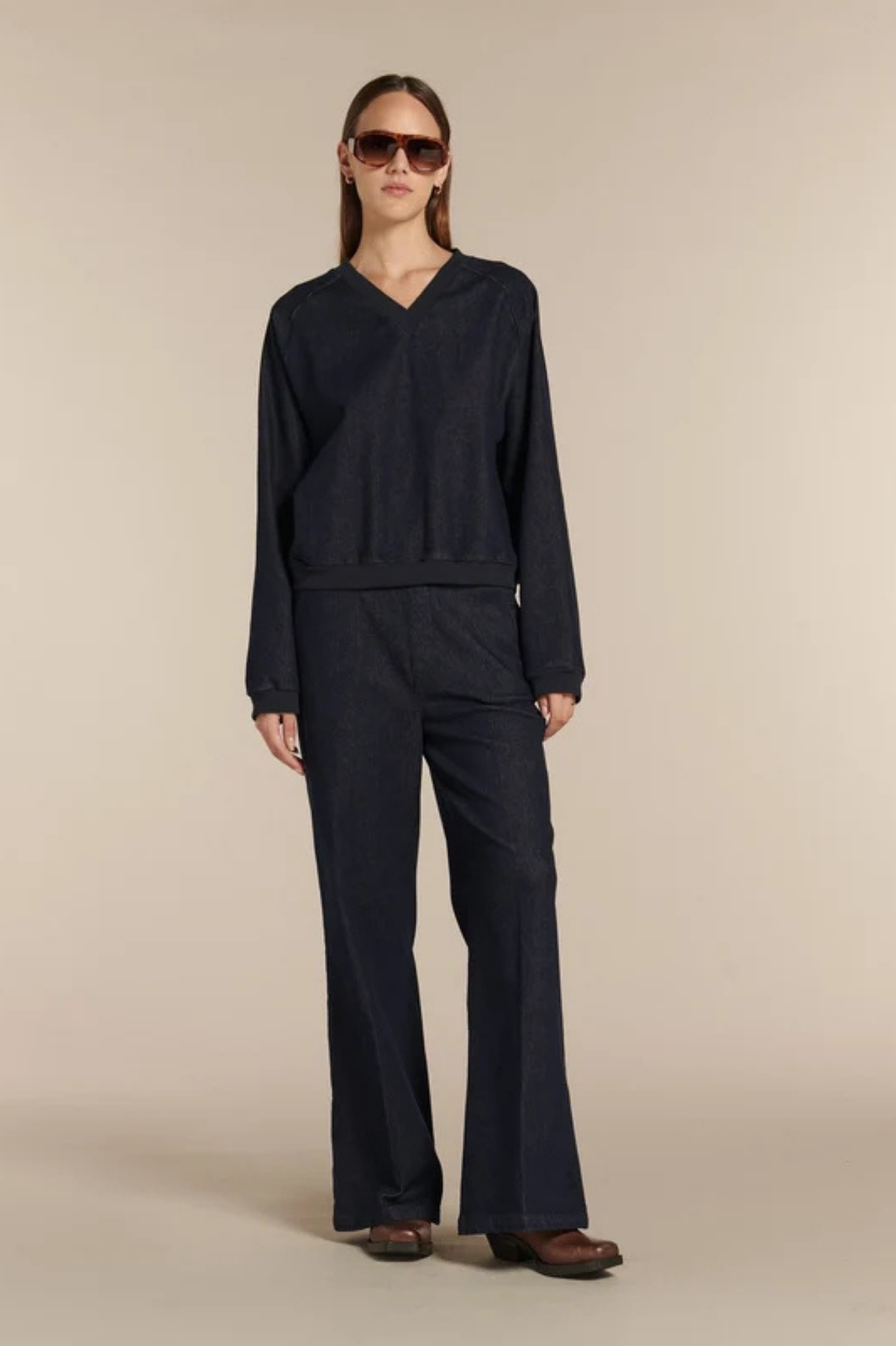 NAPA LONG DENUM LAINE PANTS - ANTIQUE NIGHT