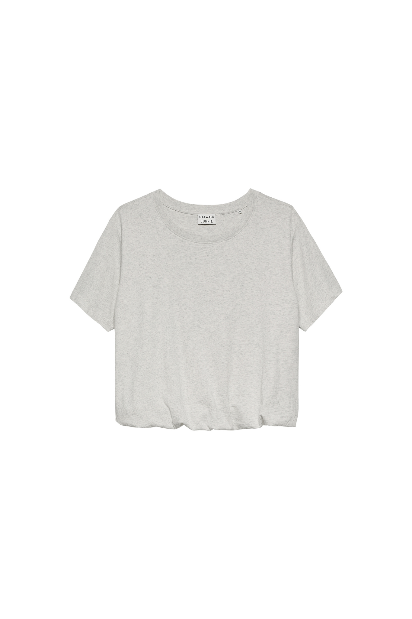 Catwalk Junkie relaxed tuck t-shirt in light grey melange. Front flatlay view