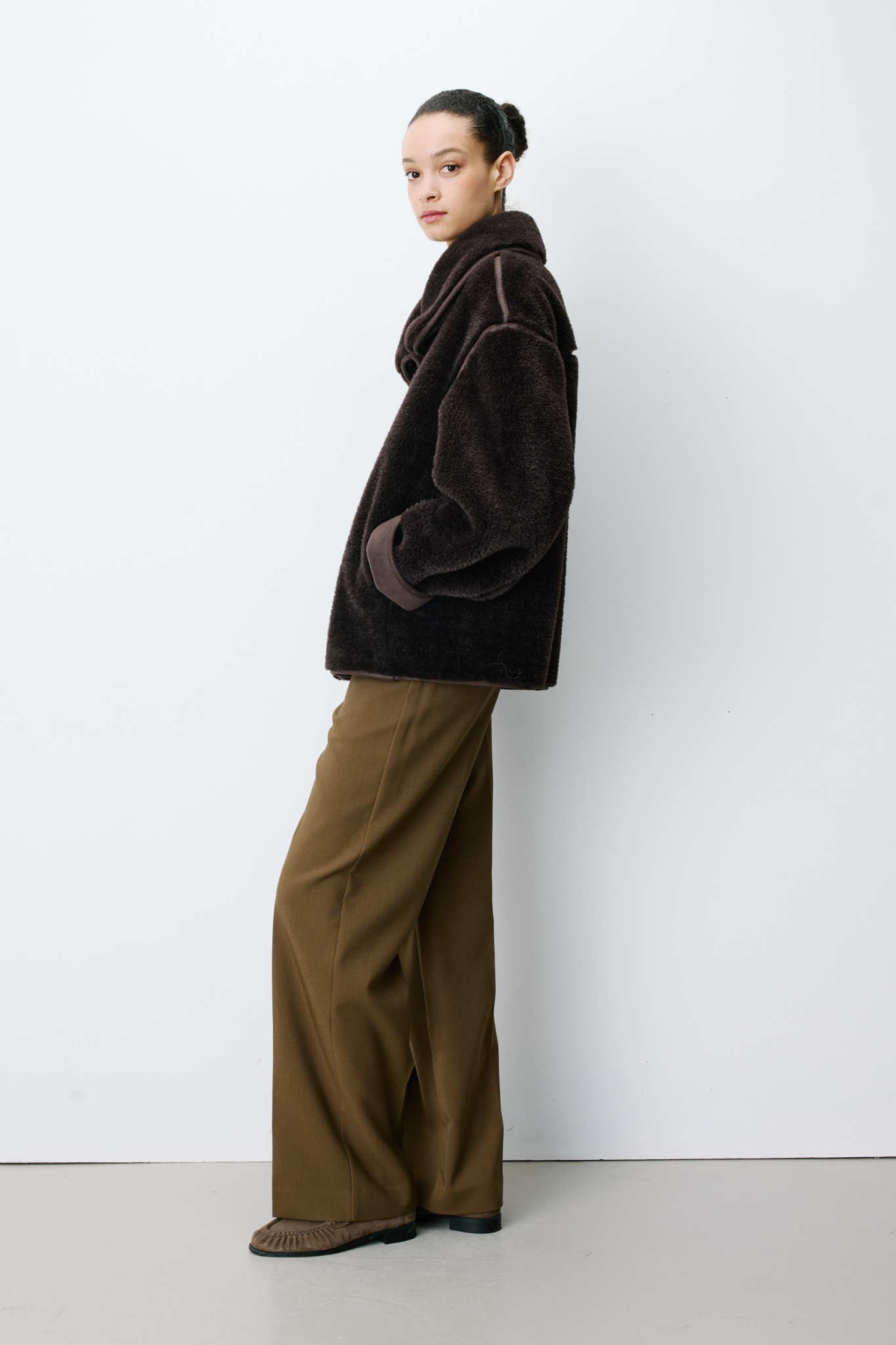 AMELIO COAT - CHOCOLAT