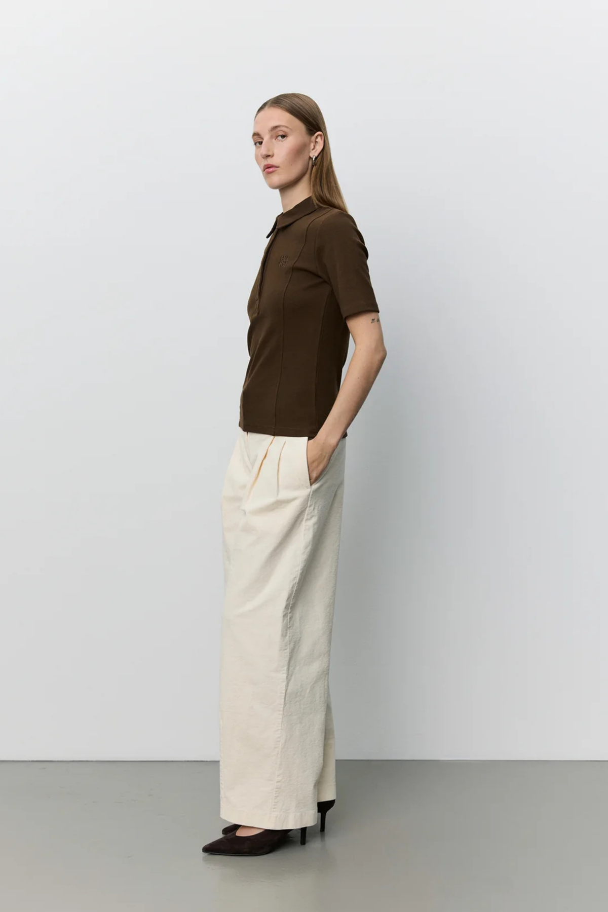 CORLIE CORDUROY PANTS - OFF WHITE