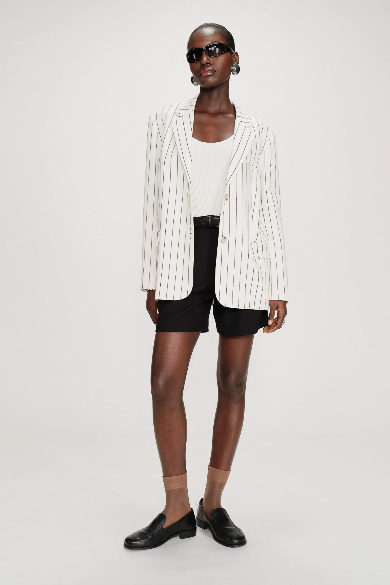 VELVET BLAZER - WHITE
