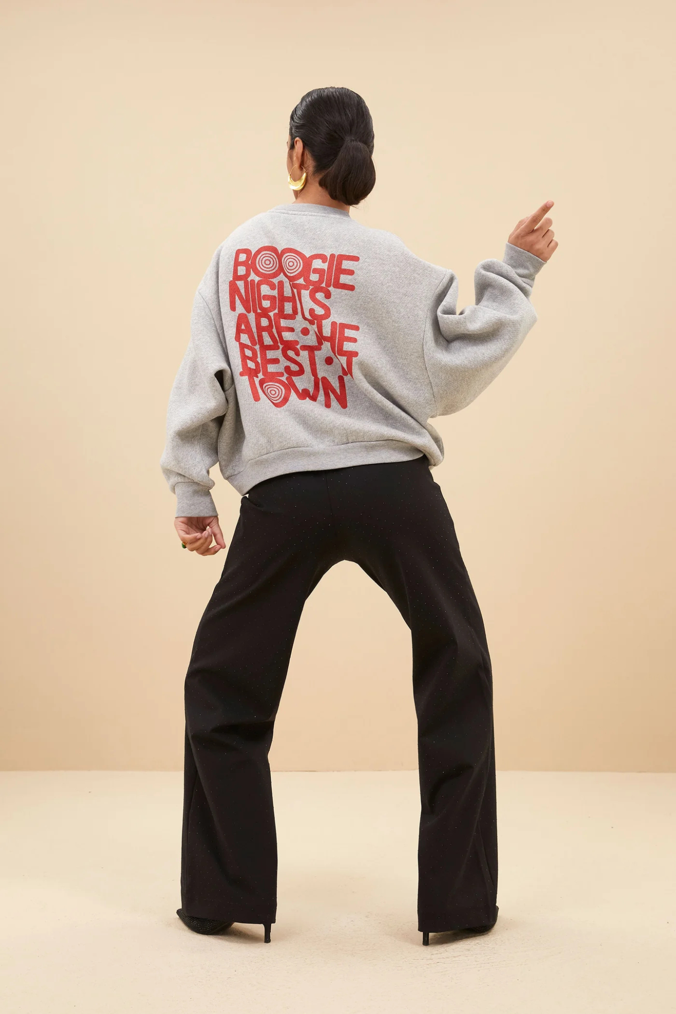 BIBI BOOGIE NIGHTS SWEATER - GREY MELEE