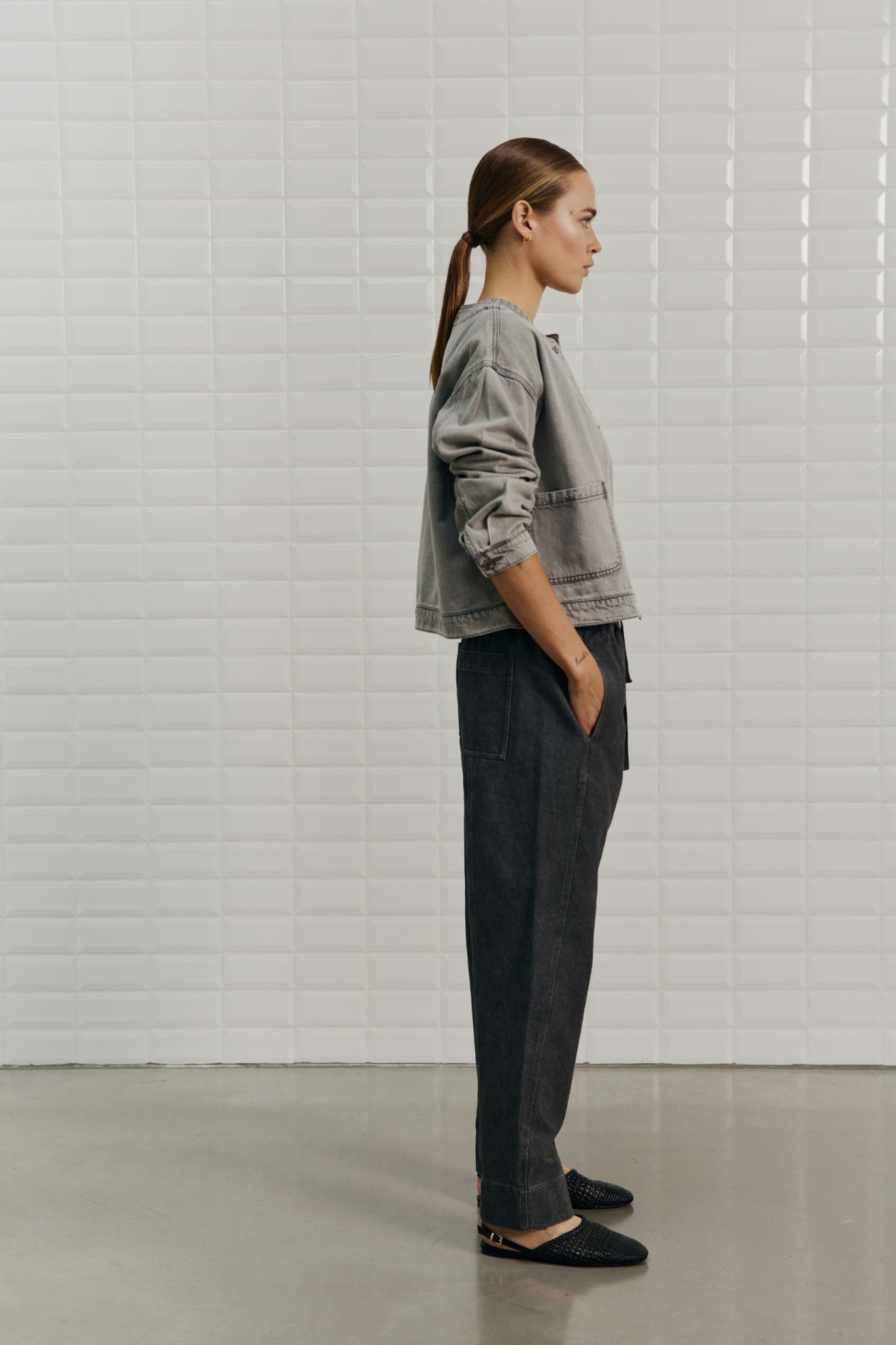 PENELOPE DENIM JACKET - SPRING GREY