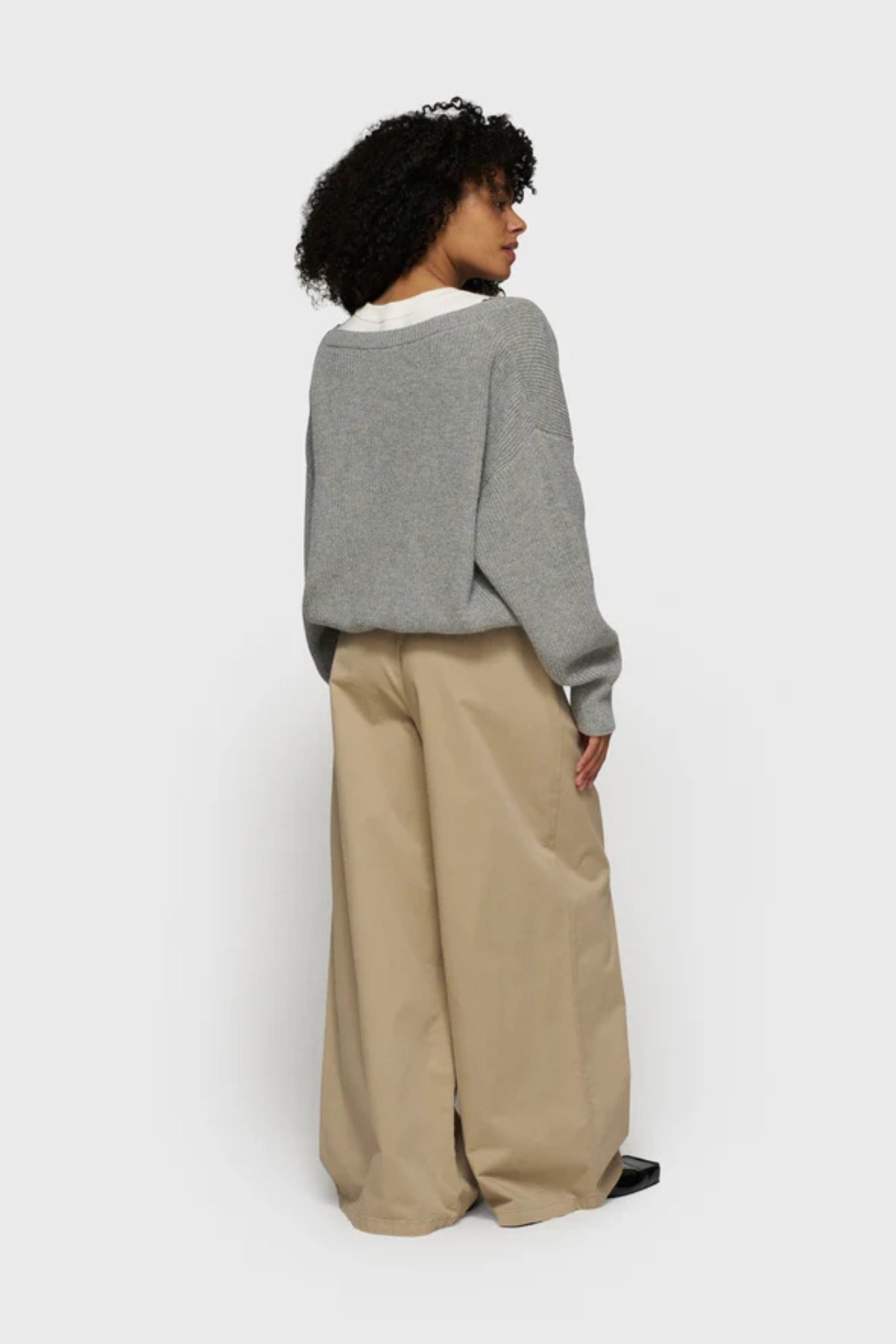 WIDE PANTS TWILL - EARTH
