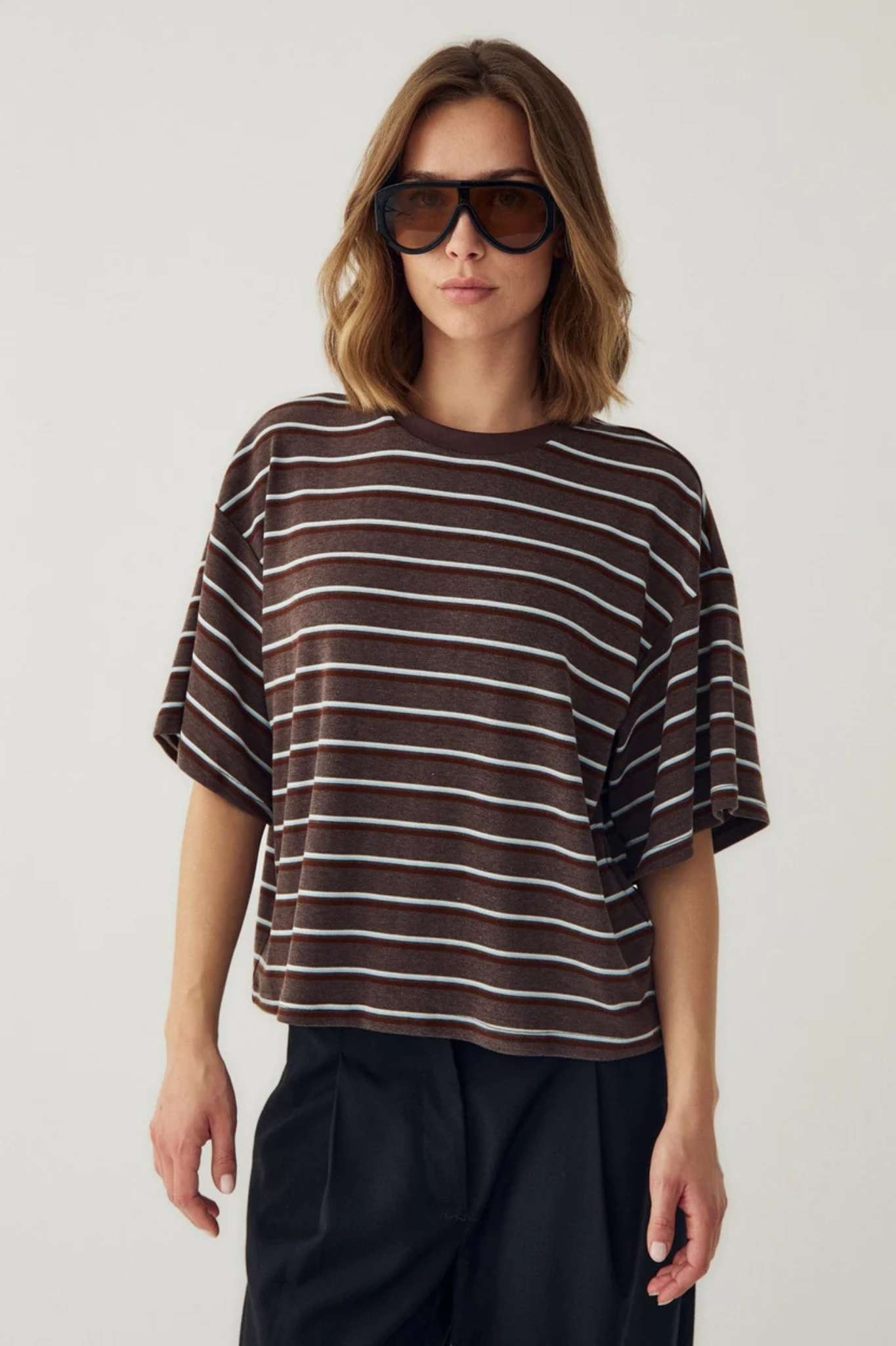MURPHIE TOP - DALMA BLUE STRIPE