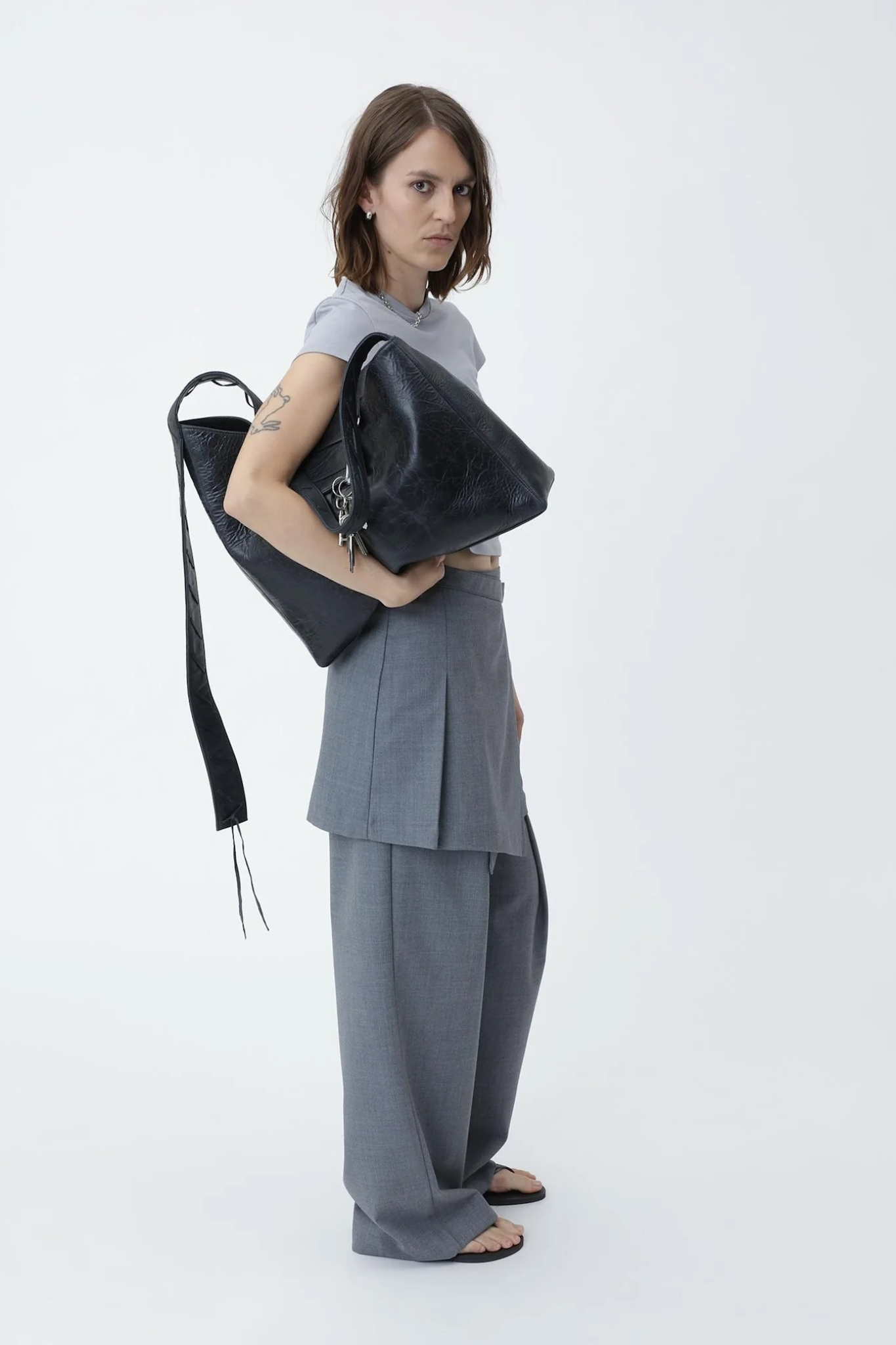 JULI SKIRT - GREY MELANGE