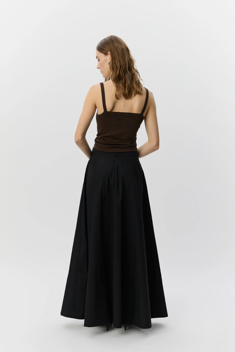 BREE RIB TANK TOP - INTENSE BROWN