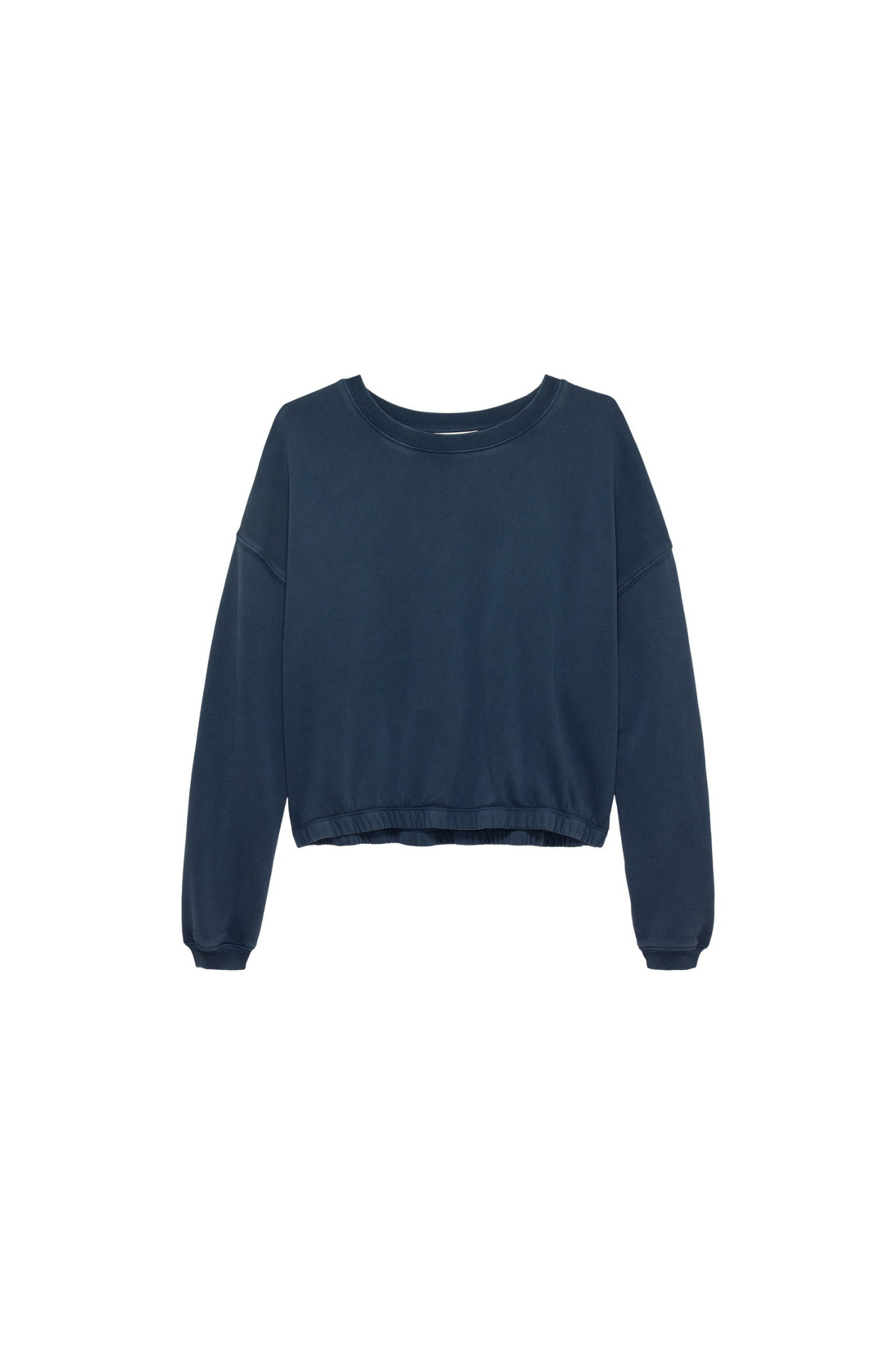 SWEATER WITH ELASTIC WAIST - BLACK IRIS