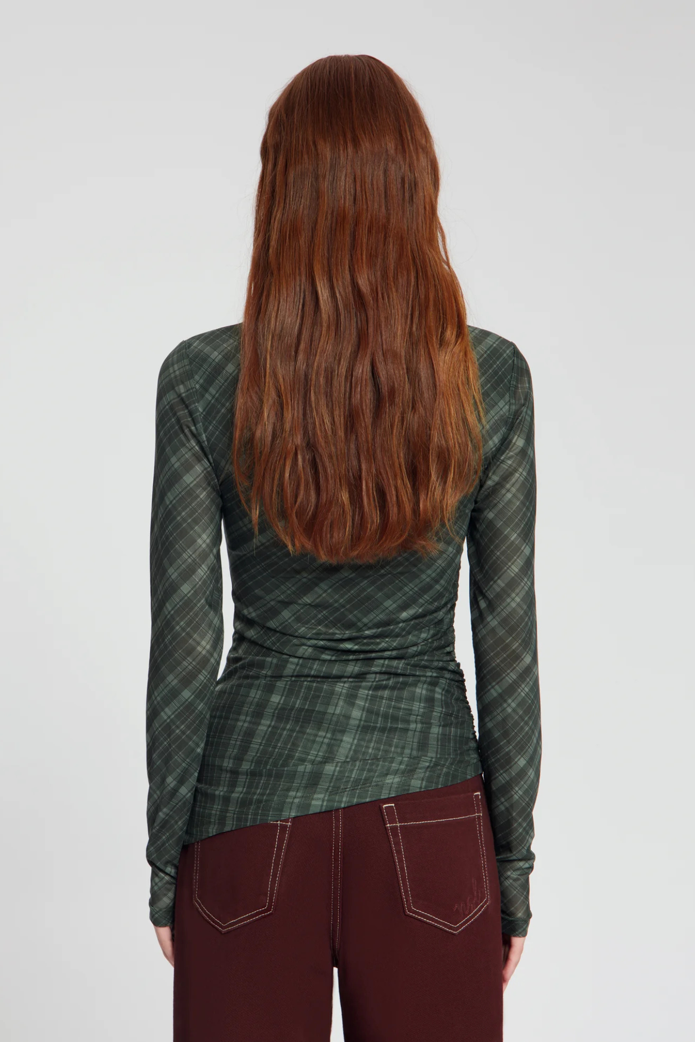 LILA MESH TOP - BLACK CHECKED