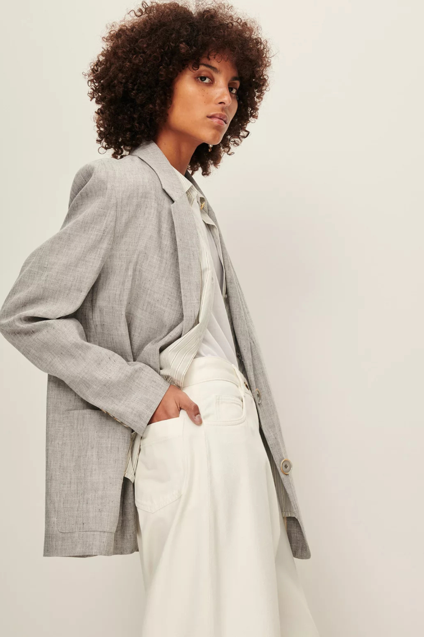 TRAN TAILORING STYLE JACKET - GREY