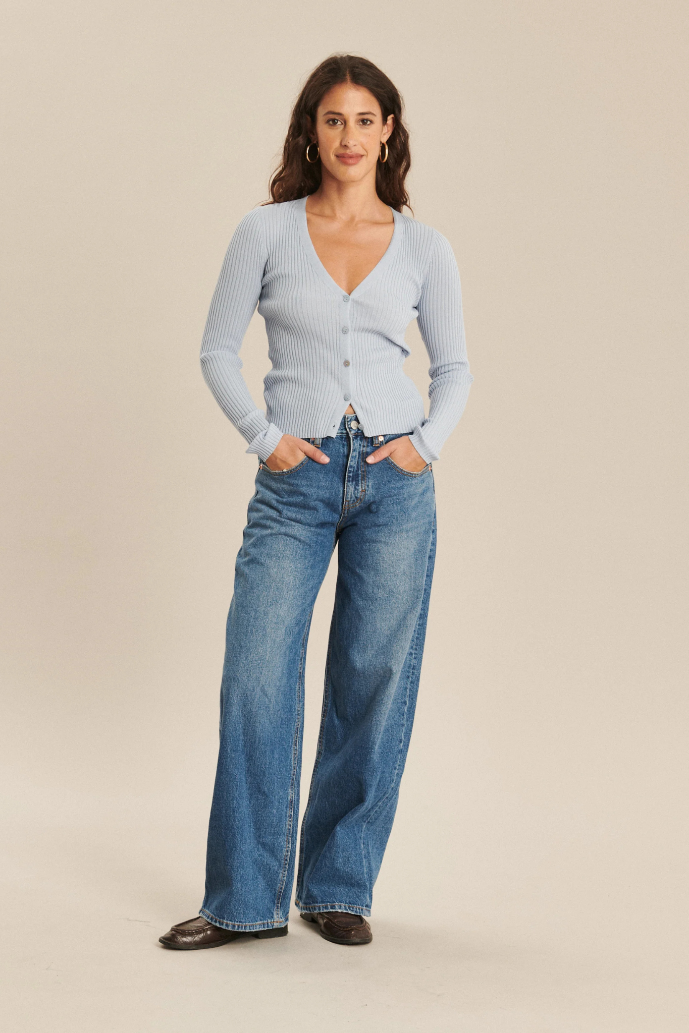 RIVER DENIM JEANS - MID BLUE