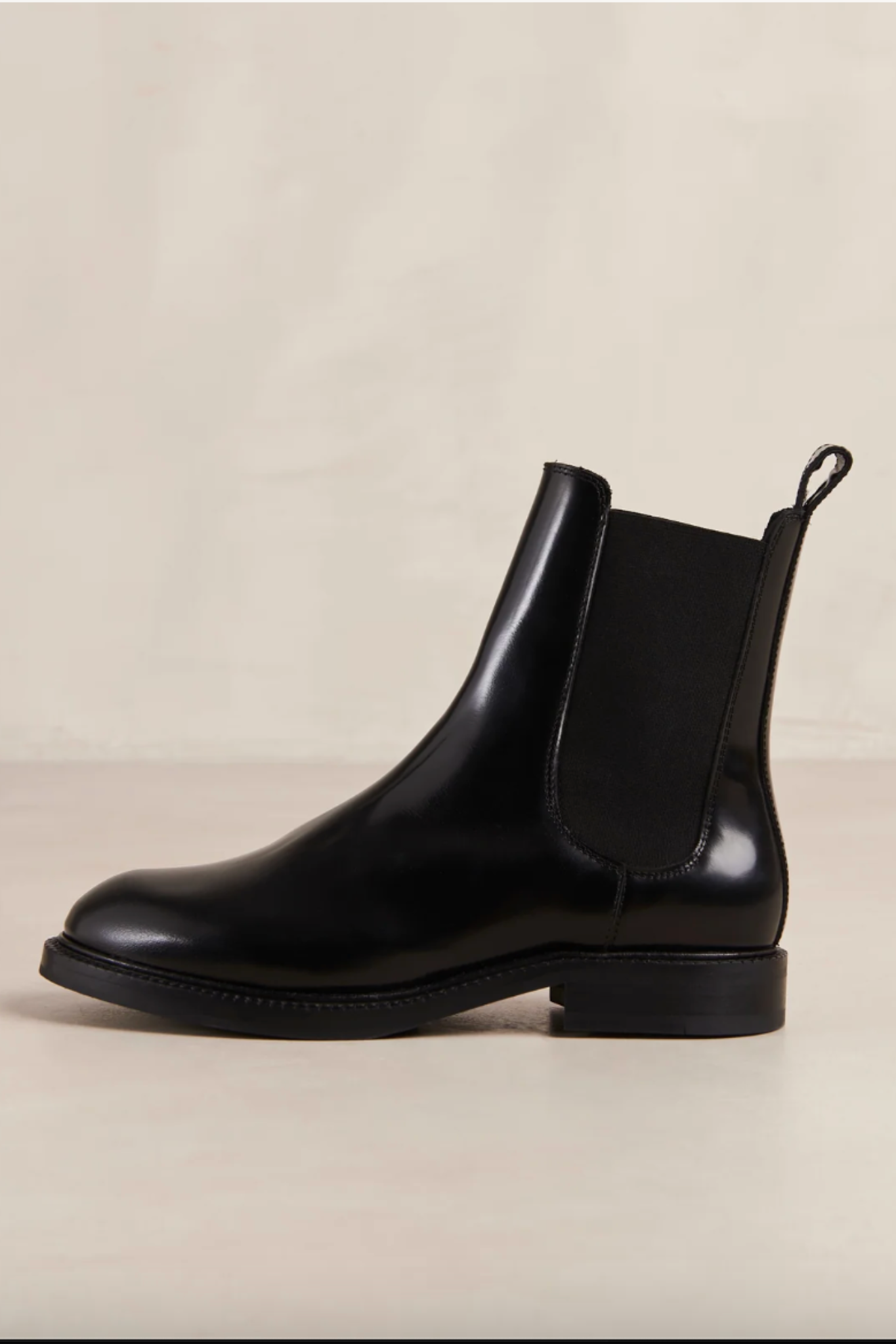 LANZ LEATHER ANKLE BOOTS - BLACK