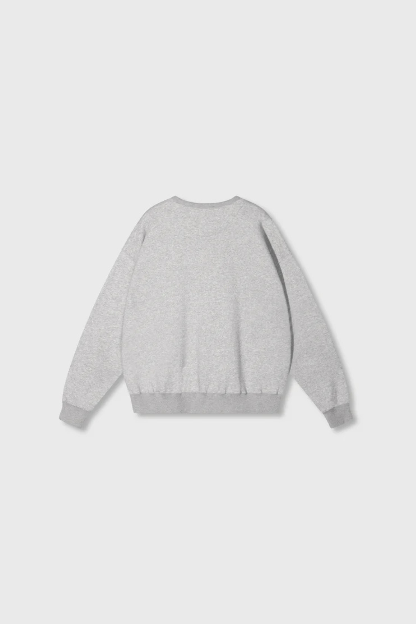 10DAYS statement sweater in light grey melange. Back flatlay view