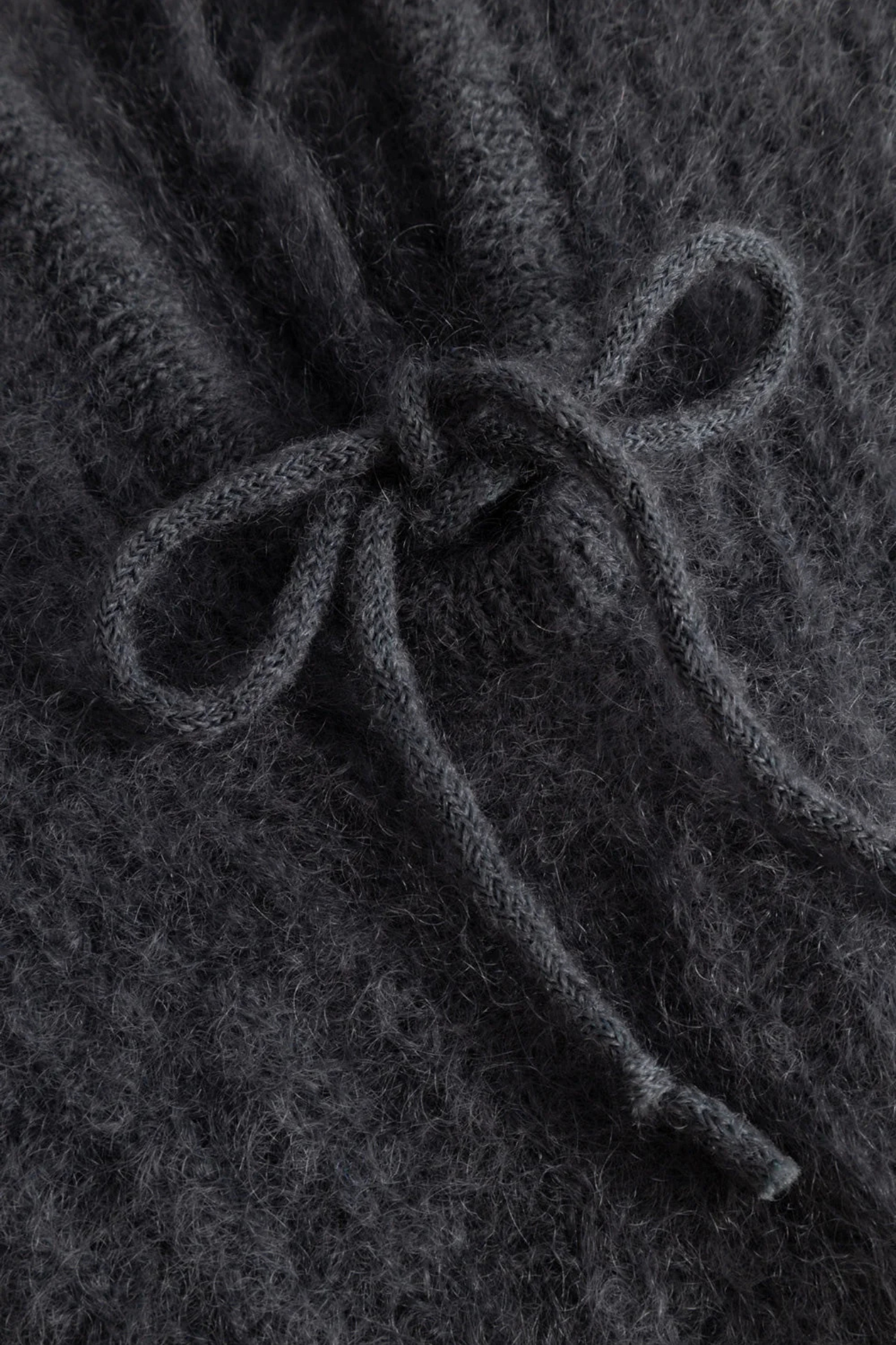 MERLE KNIT BALACLAVA BEANIE - MEDIUM GREY MELANGE