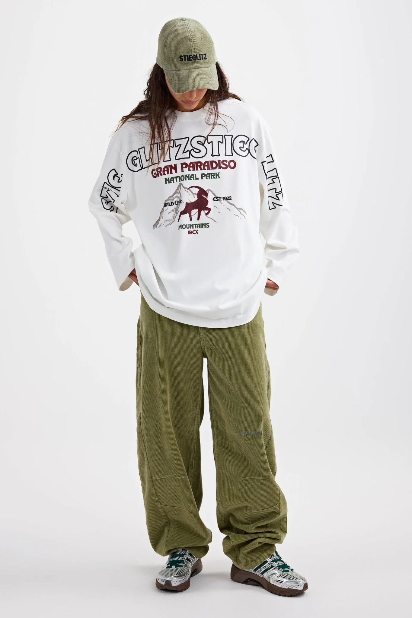 GINEVA WIDE SKATE LS T-SHIRT - OFF WHITE