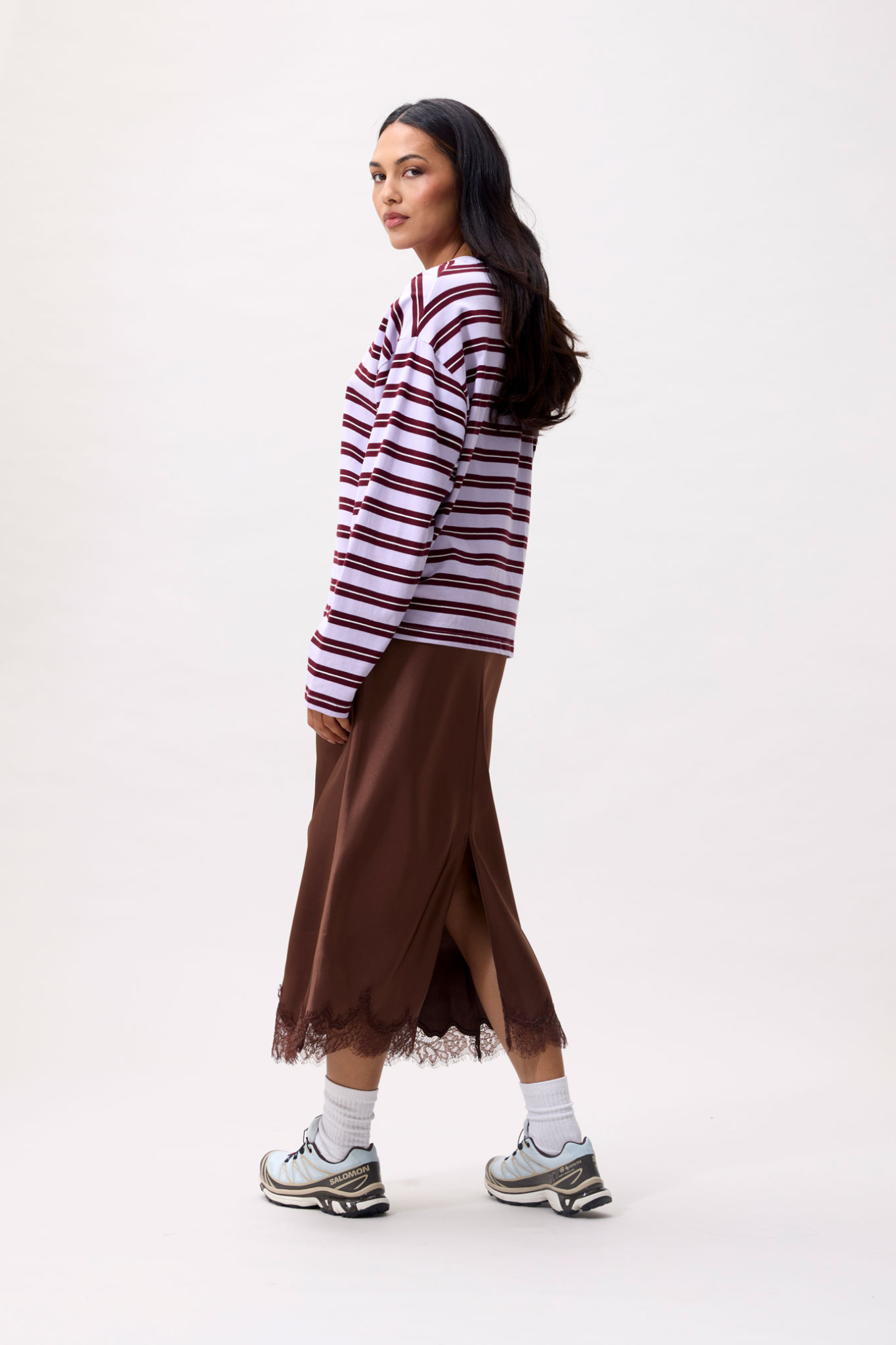 STRIPED LONG SLEEVE - LAVENDER FROST