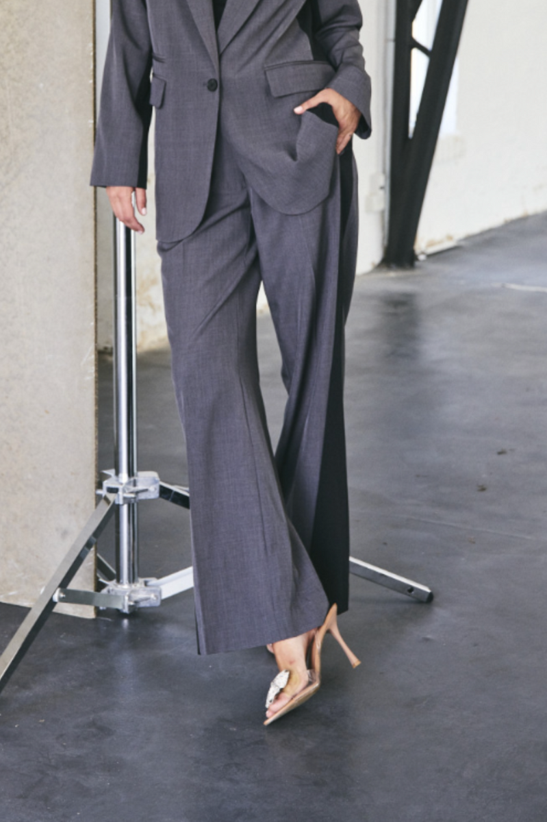 【SCENERITY】Cad Wide Pants LIANECC PANEL WIDE PANT - DARK GREY