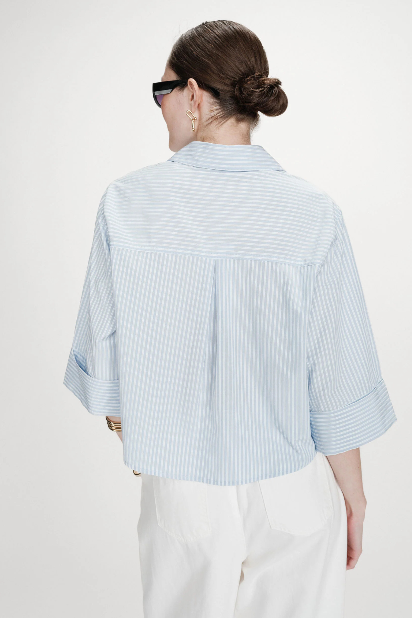 VOICE STRIPED SHIRT - CIEL