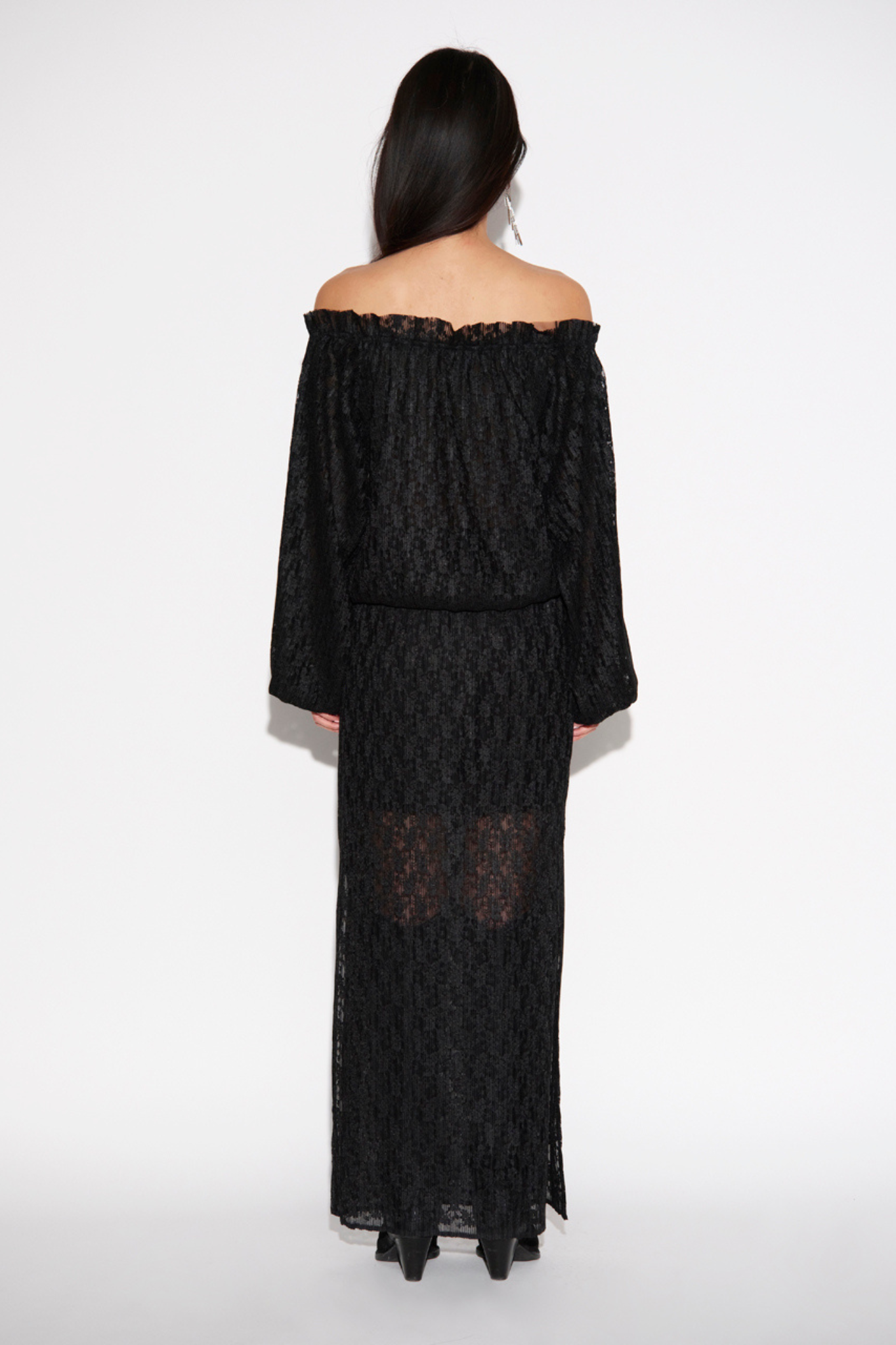 INAN LACE TOP - RAVEN