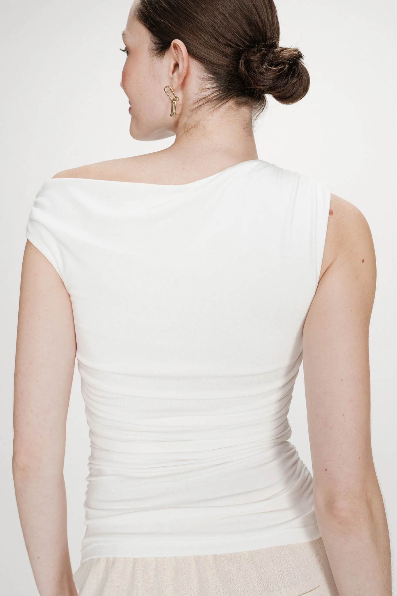 VALLEY SLEEVELESS TOP - IVOIRE