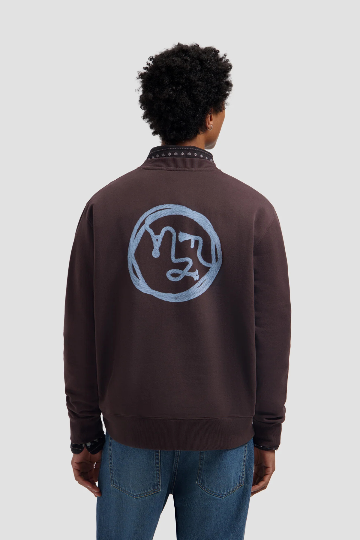 LASSO FACE CREWNECK - CHOCOLATE PLUM