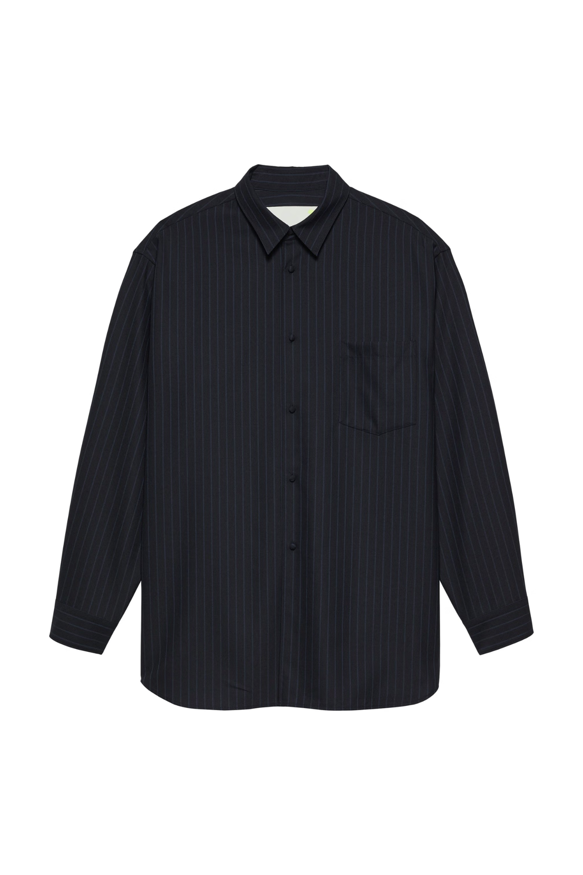 WOOL OVERSIZED BUTTON-UP - NAVY BLUE
